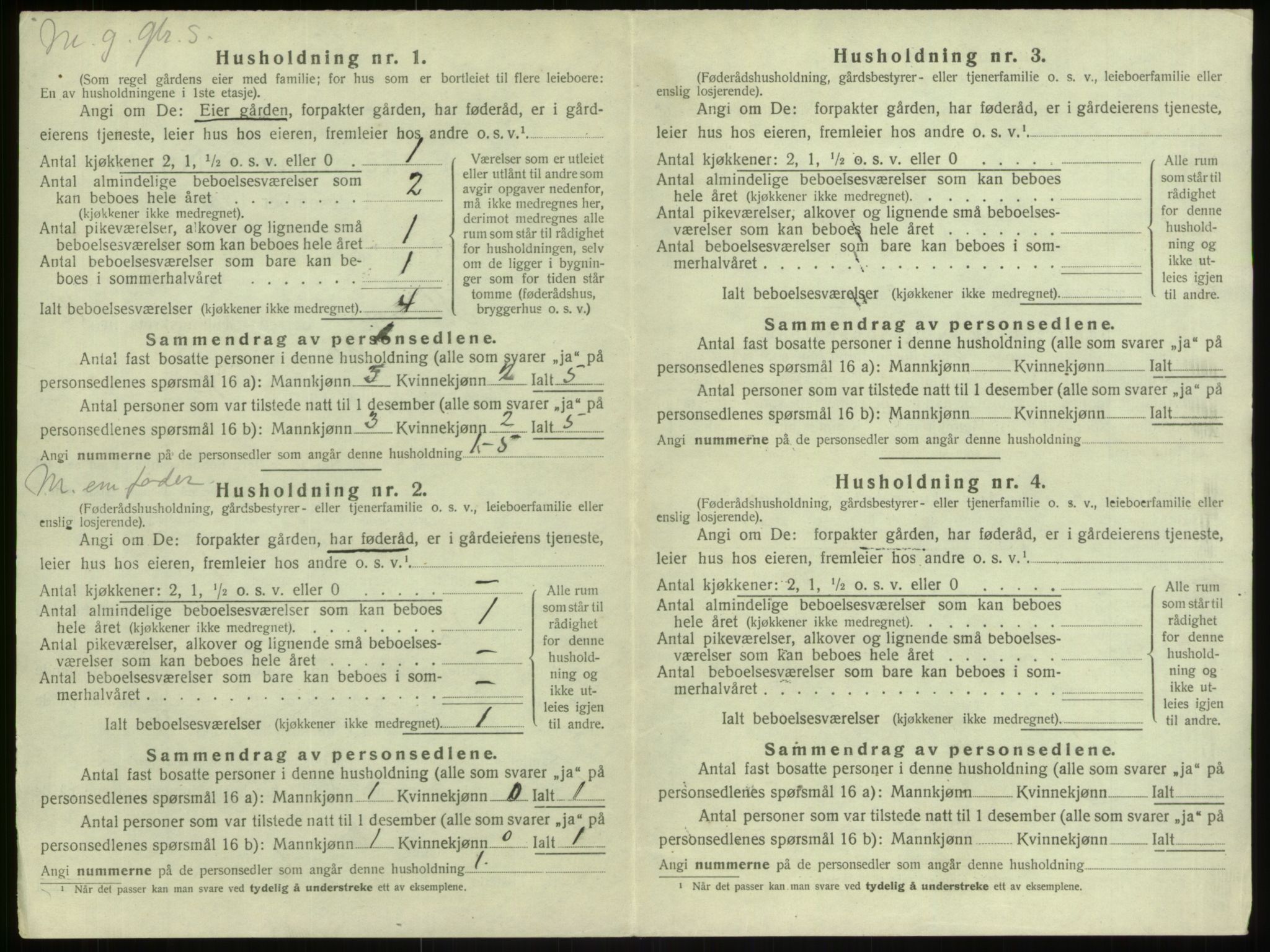 SAB, Folketelling 1920 for 1261 Manger herred, 1920, s. 1278