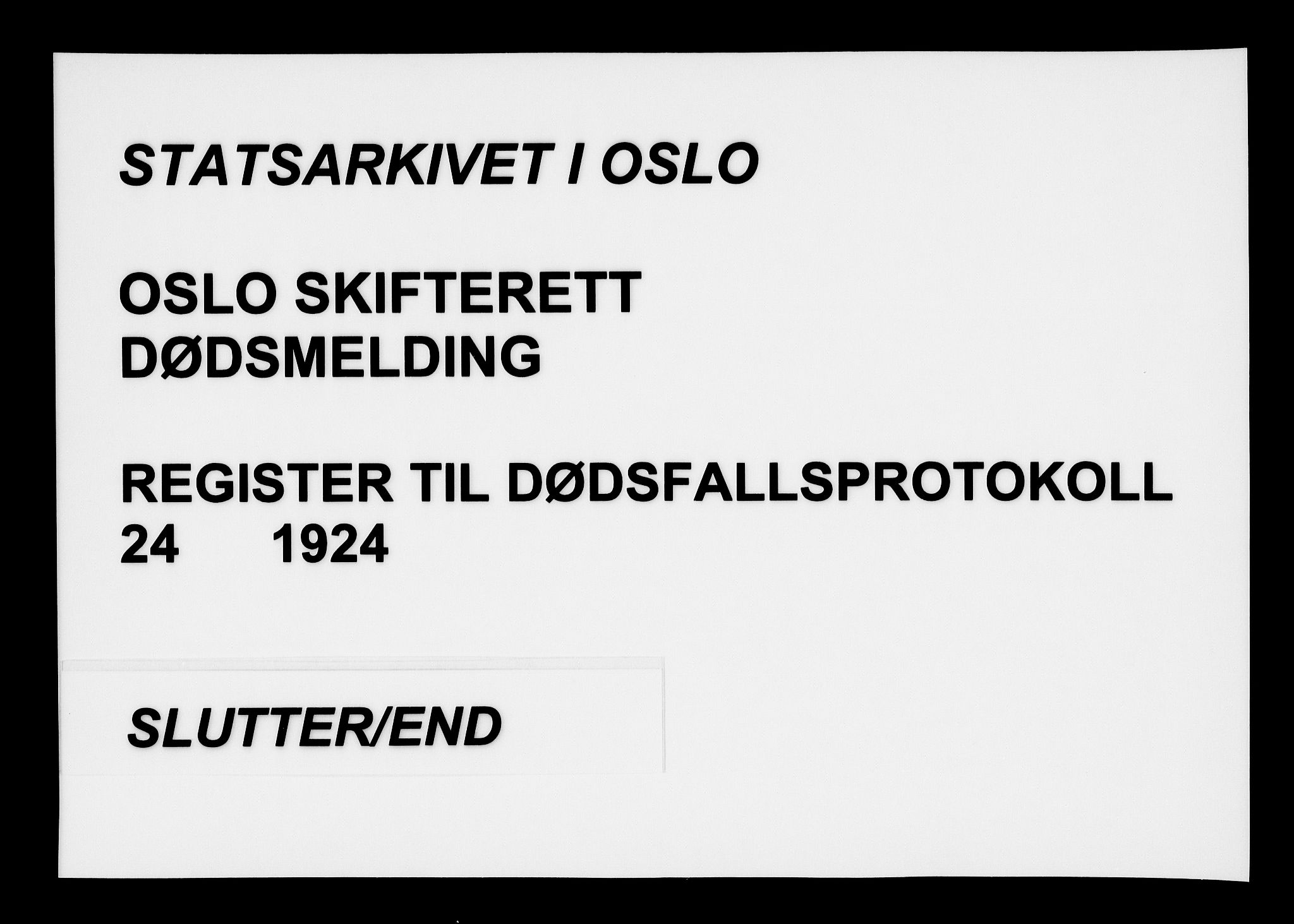Oslo skifterett, AV/SAO-A-10383/F/Fa/Faa/L0024: Navneregister, 1924