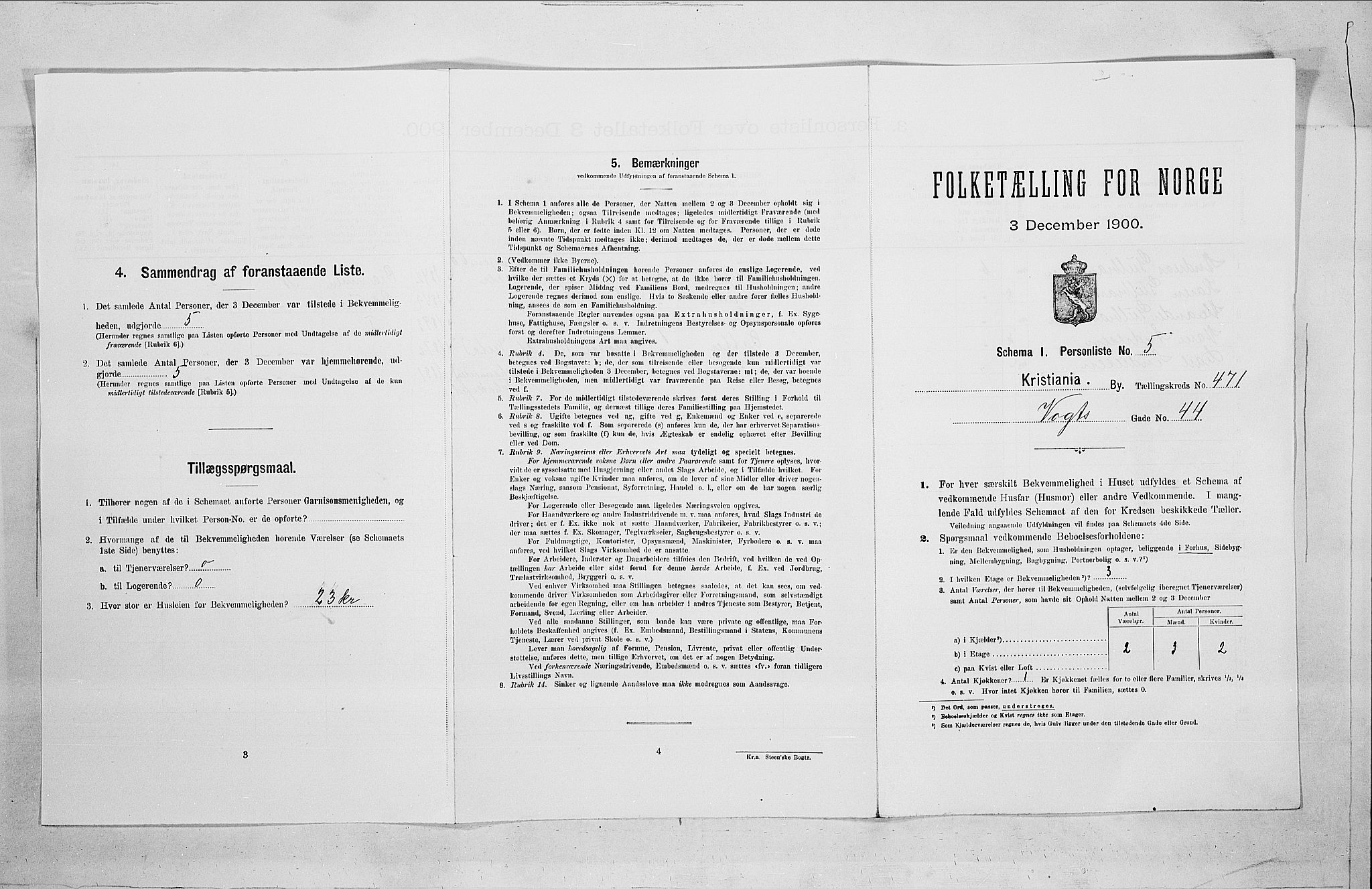 SAO, Folketelling 1900 for 0301 Kristiania kjøpstad, 1900, s. 114418