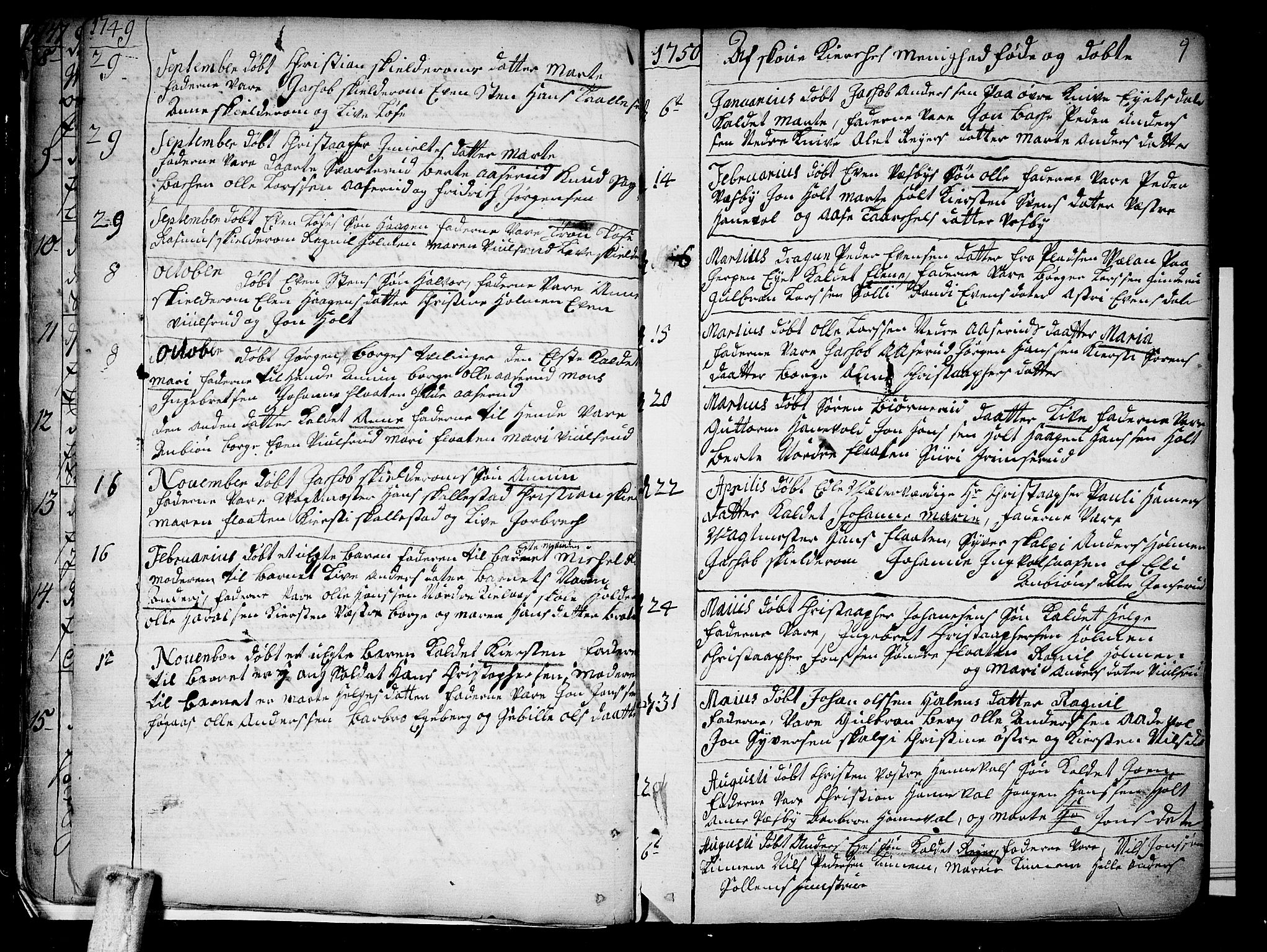 Skoger kirkebøker, SAKO/A-59/F/Fa/L0001: Ministerialbok nr. I 1, 1746-1814, s. 9