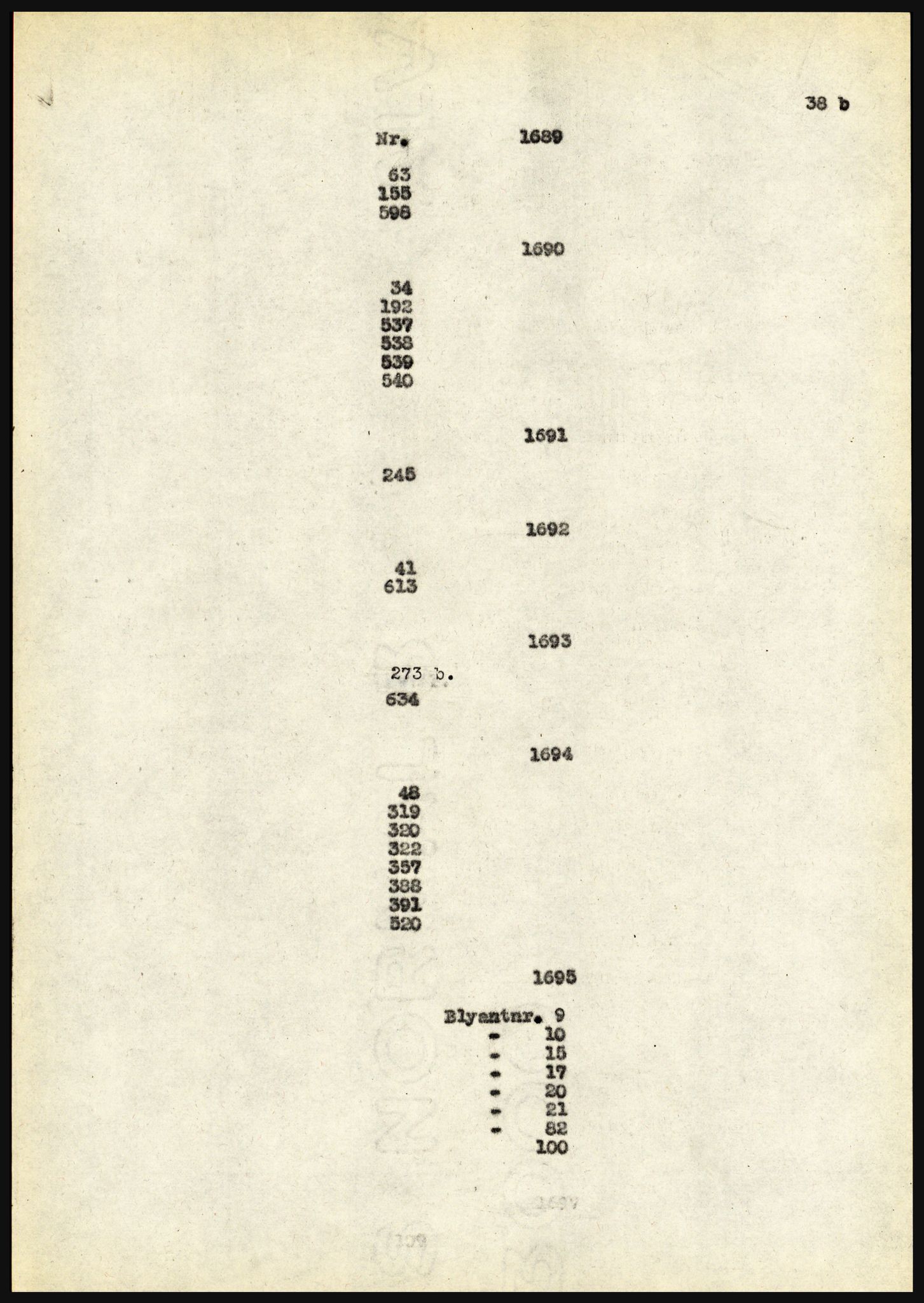 Riksarkivet, Seksjon for eldre arkiv og spesialsamlinger, AV/RA-EA-6797/H/Ha, 1953, s. 38b