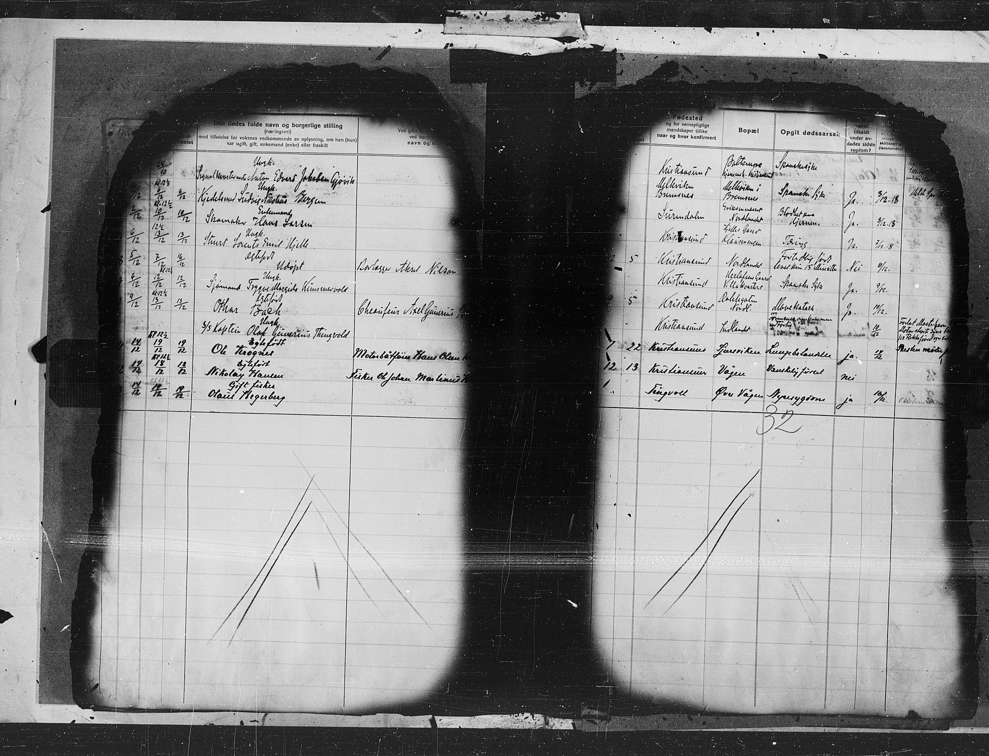 Kristiansund sokneprestkontor, AV/SAT-A-1068/1/I/I1: Ministerialbok nr. 7e, 1916-1930, s. 32