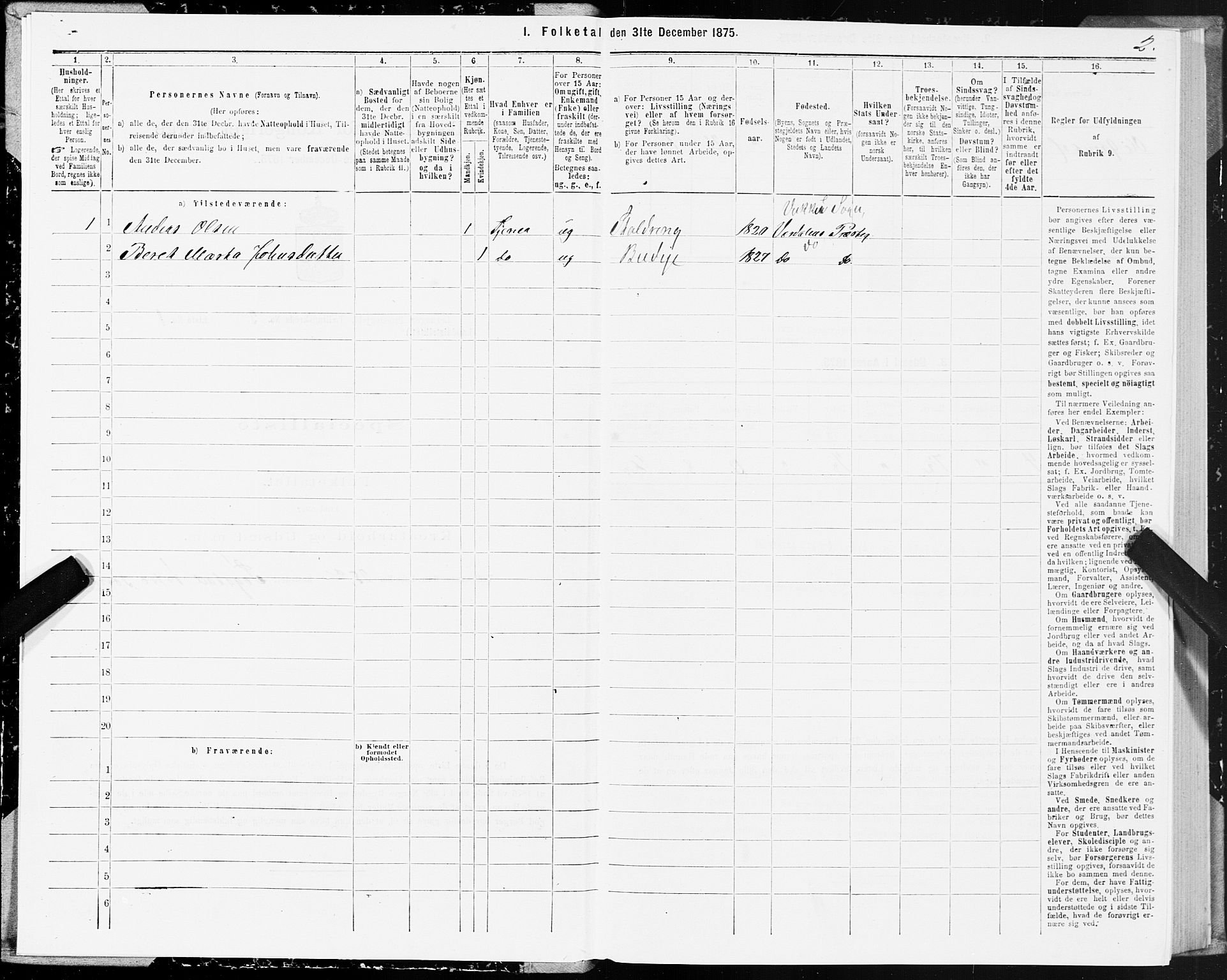 SAT, Folketelling 1875 for 1720L Levanger prestegjeld, Levanger landsokn, 1875, s. 2002