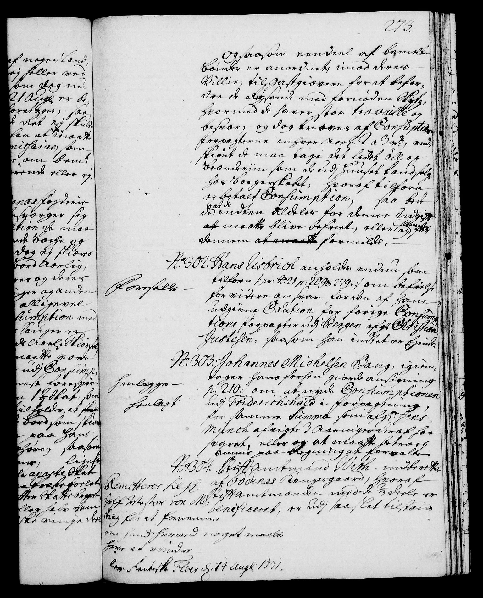 Rentekammeret, Kammerkanselliet, RA/EA-3111/G/Gh/Gha/L0013: Norsk ekstraktmemorialprotokoll (merket RK 53.58), 1731, s. 273