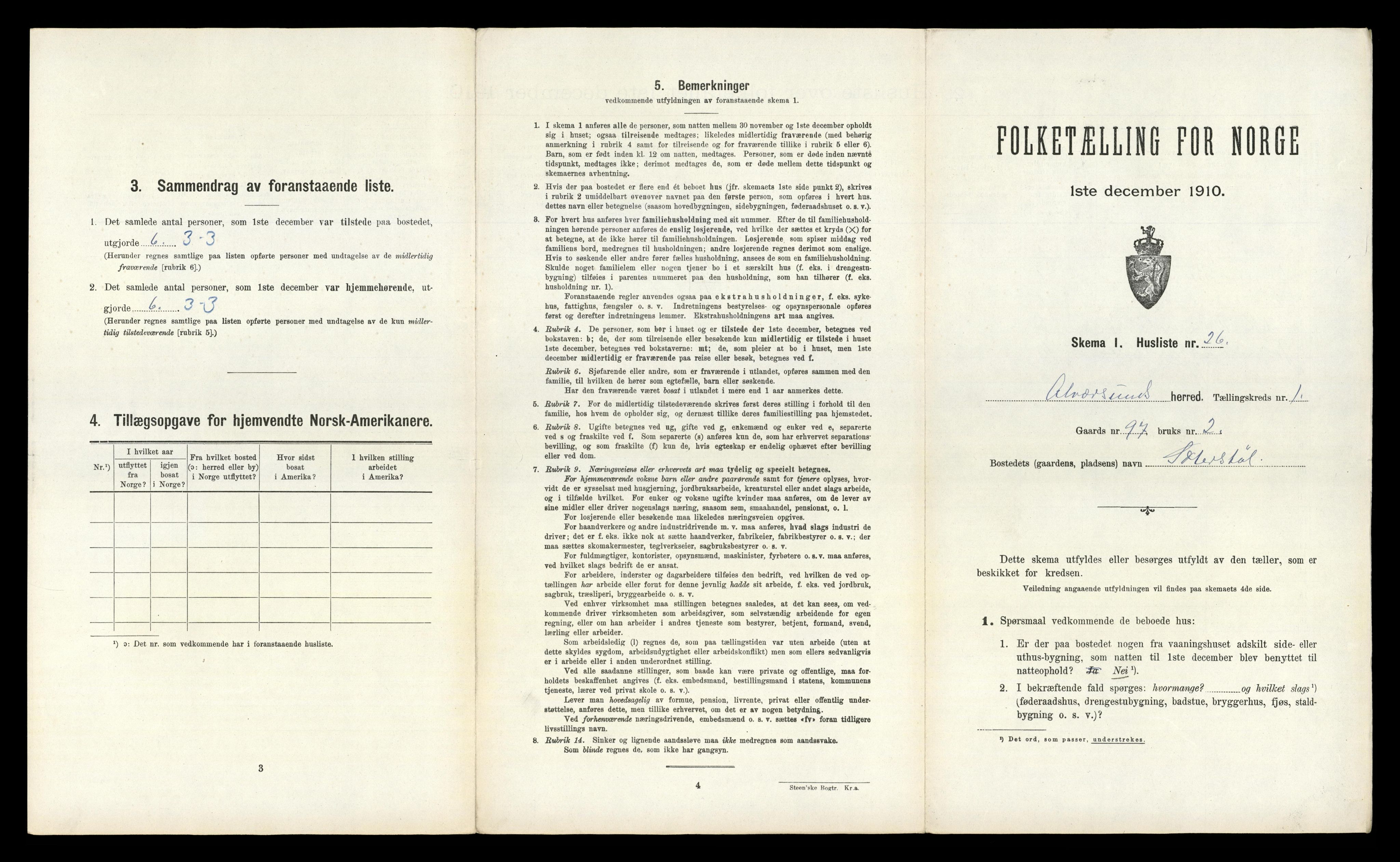 RA, Folketelling 1910 for 1257 Alversund herred, 1910, s. 104