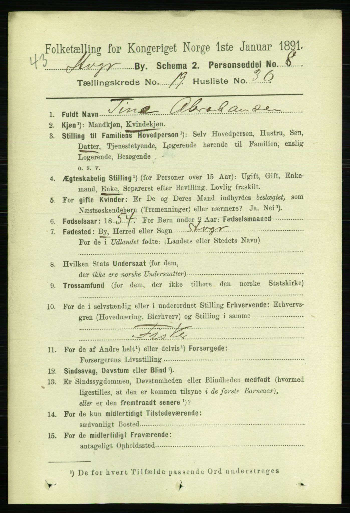 RA, Folketelling 1891 for 1103 Stavanger kjøpstad, 1891, s. 22862