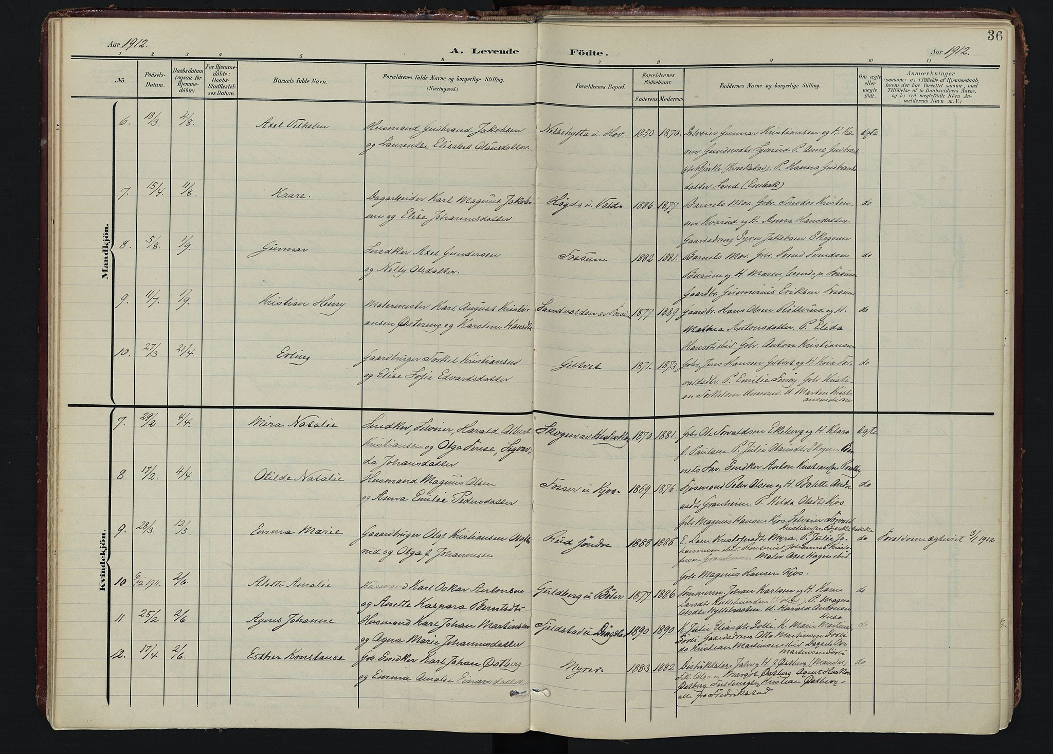 Spydeberg prestekontor Kirkebøker, AV/SAO-A-10924/F/Fa/L0009: Ministerialbok nr. I 9, 1900-1926, s. 36