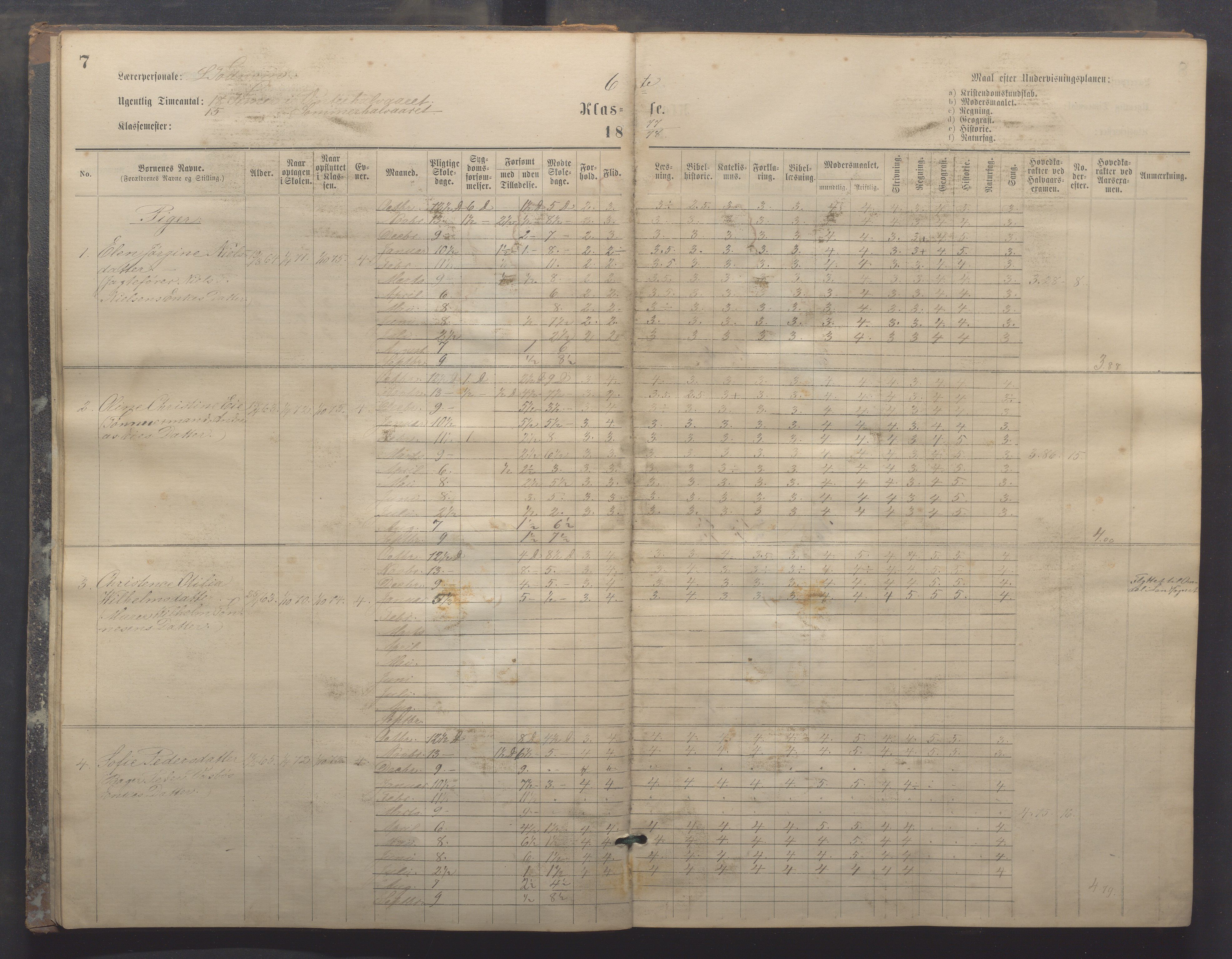 Egersund kommune (Ladested) - Egersund almueskole/folkeskole, IKAR/K-100521/H/L0017: Skoleprotokoll - Almueskolen, 5./6. klasse, 1877-1887, s. 7