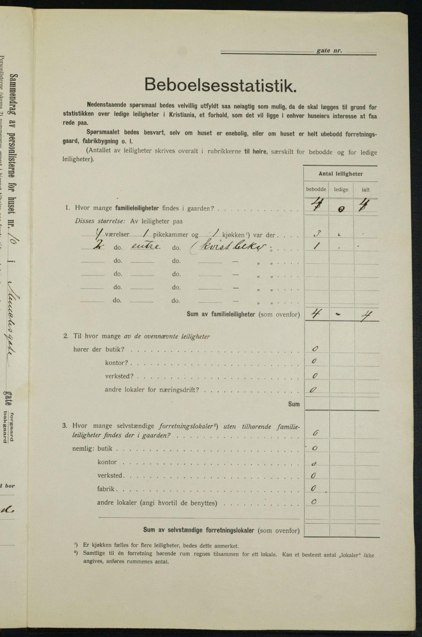 OBA, Kommunal folketelling 1.2.1913 for Kristiania, 1913, s. 66617