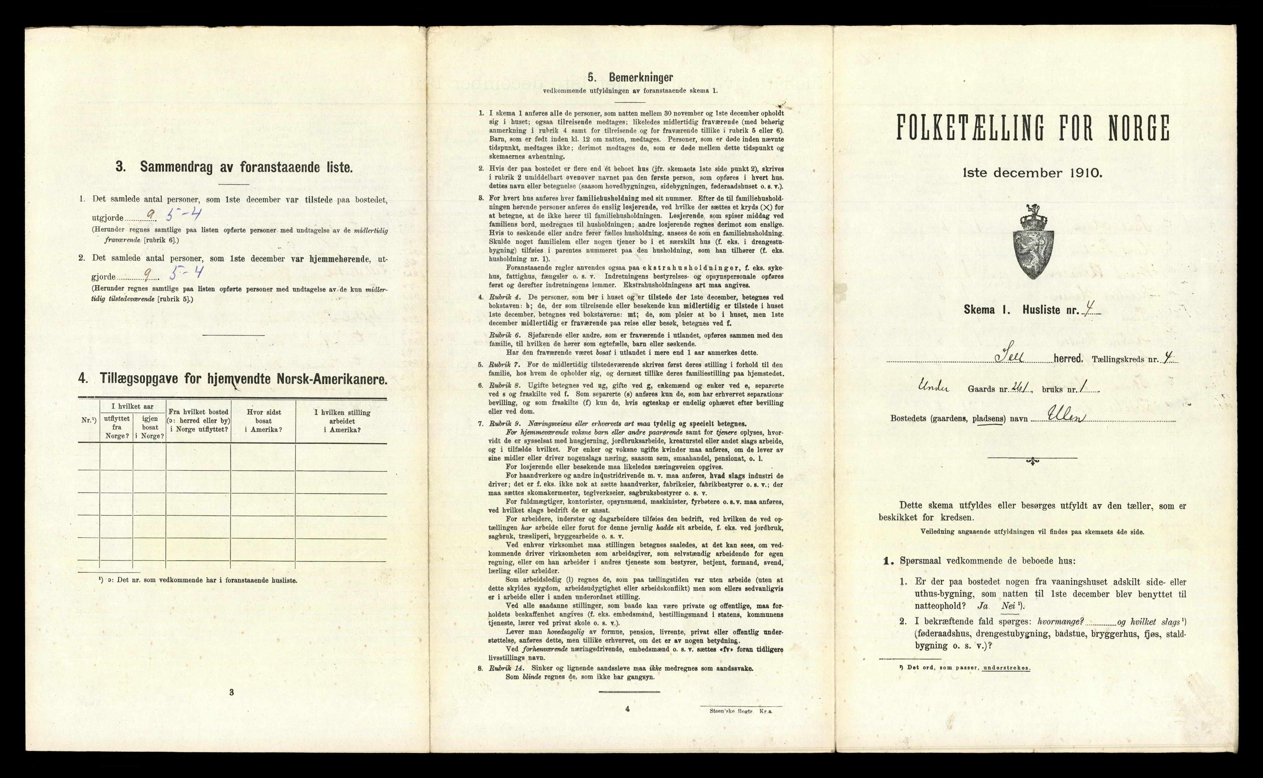 RA, Folketelling 1910 for 0517 Sel herred, 1910, s. 358