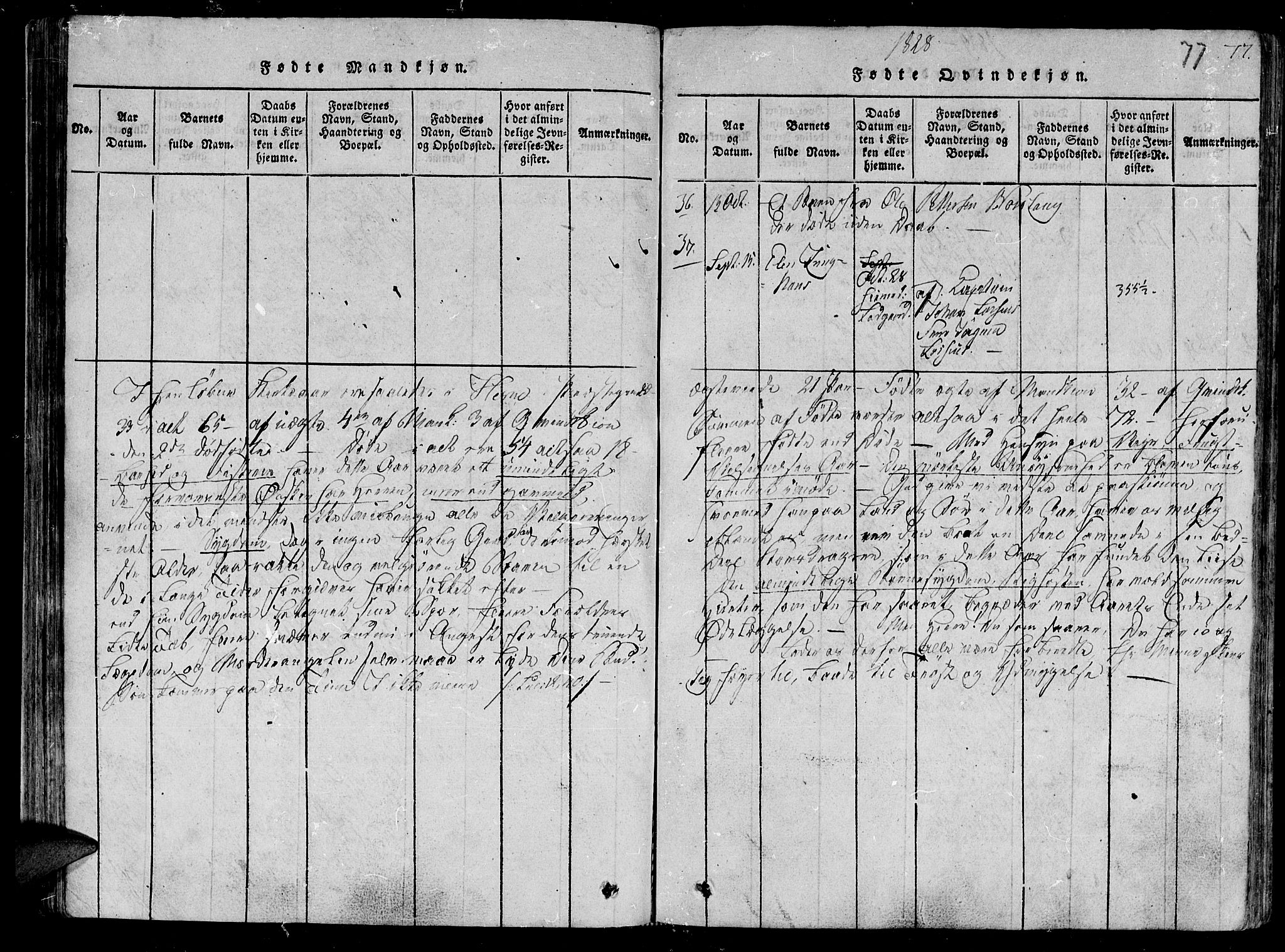 Ministerialprotokoller, klokkerbøker og fødselsregistre - Sør-Trøndelag, AV/SAT-A-1456/630/L0491: Ministerialbok nr. 630A04, 1818-1830, s. 77