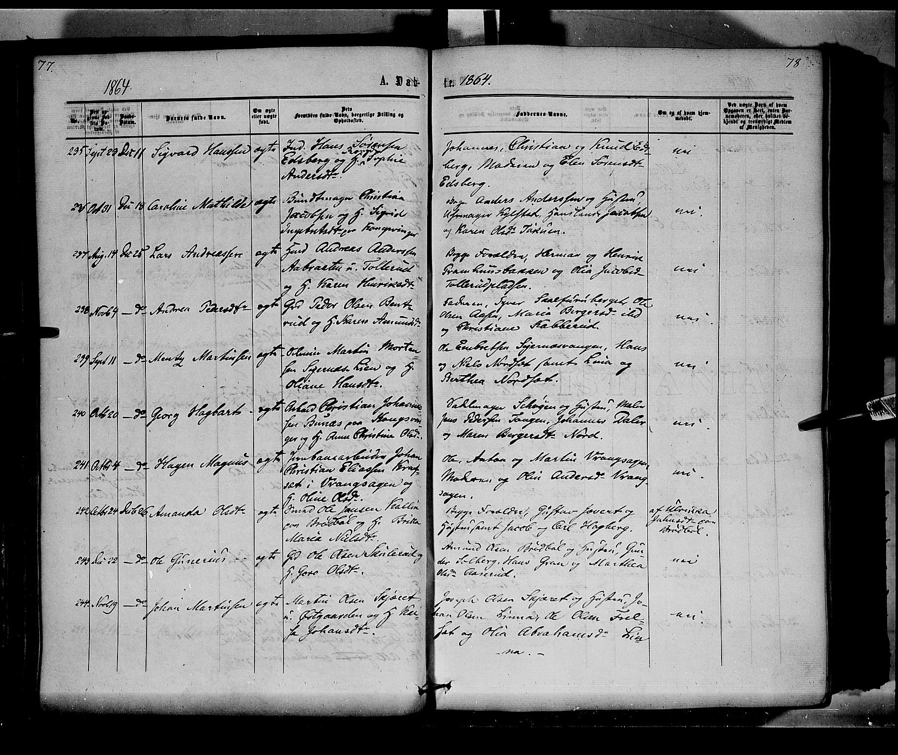 Vinger prestekontor, AV/SAH-PREST-024/H/Ha/Haa/L0011: Ministerialbok nr. 11, 1862-1870, s. 78