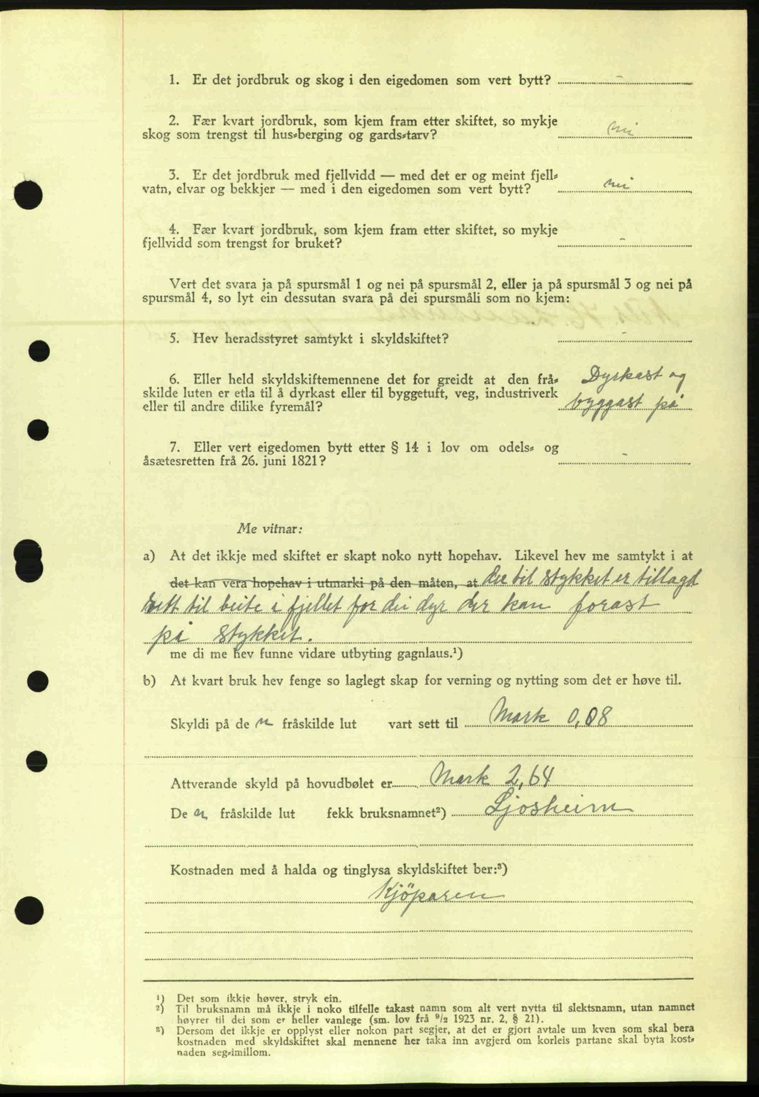 Nordre Sunnmøre sorenskriveri, AV/SAT-A-0006/1/2/2C/2Ca: Pantebok nr. A20a, 1945-1945, Dagboknr: 999/1945