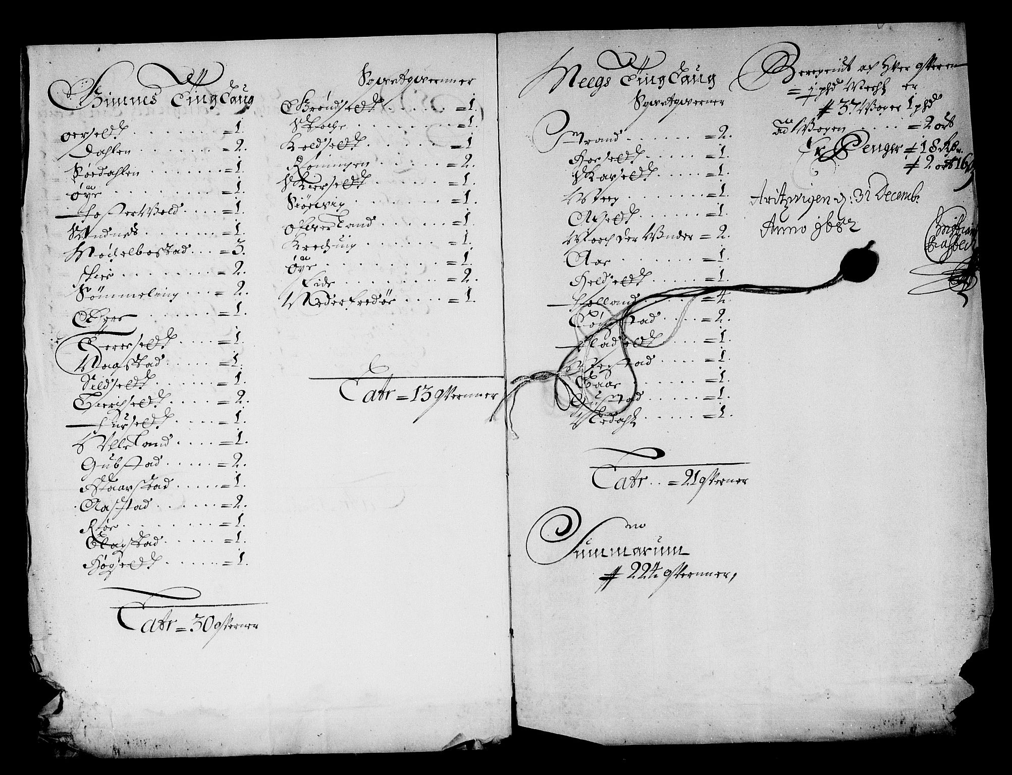 Rentekammeret inntil 1814, Reviderte regnskaper, Stiftamtstueregnskaper, Trondheim stiftamt og Nordland amt, RA/EA-6044/R/Rg/L0068a: Trondheim stiftamt og Nordland amt, 1682