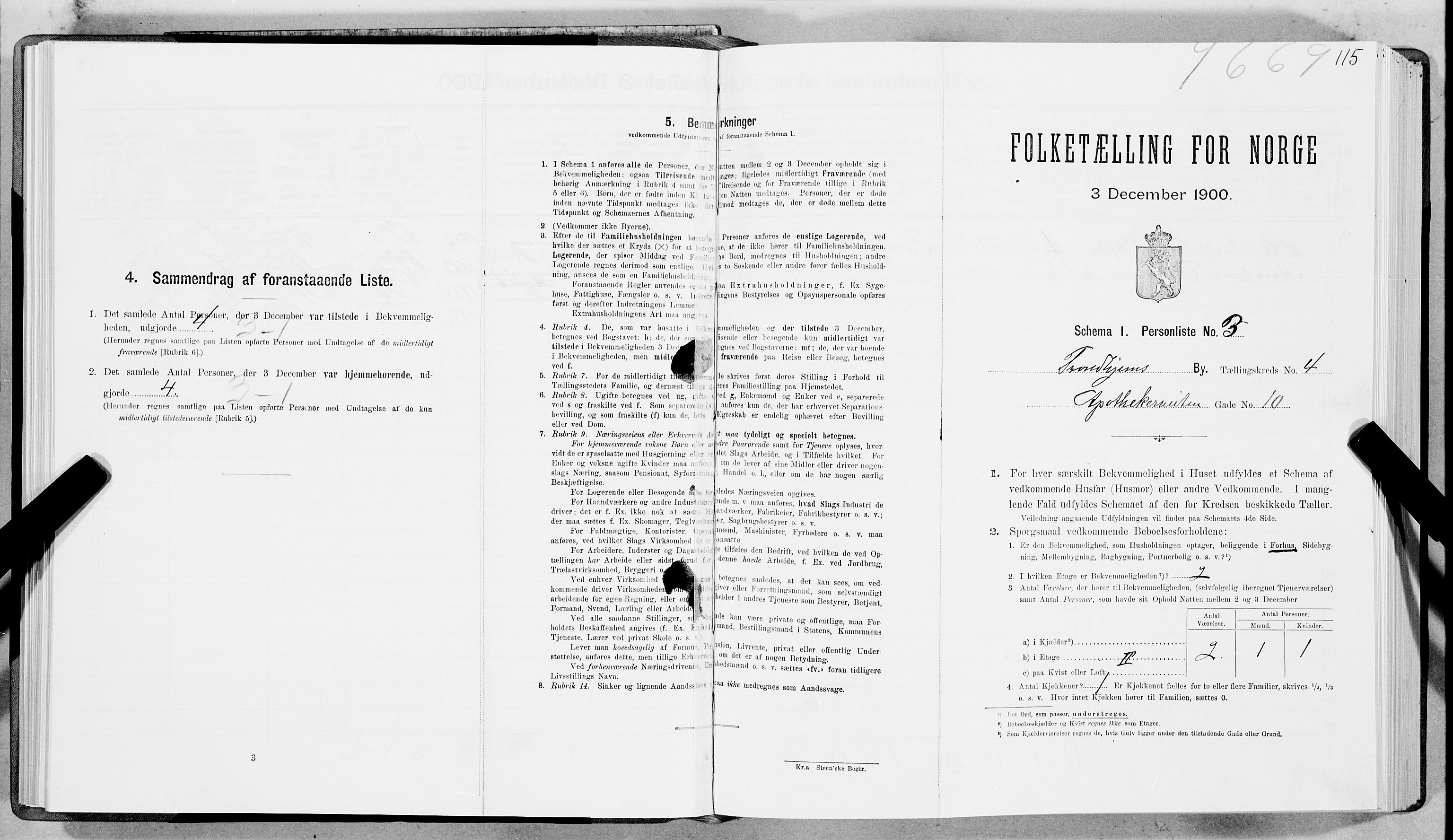 SAT, Folketelling 1900 for 1601 Trondheim kjøpstad, 1900, s. 695