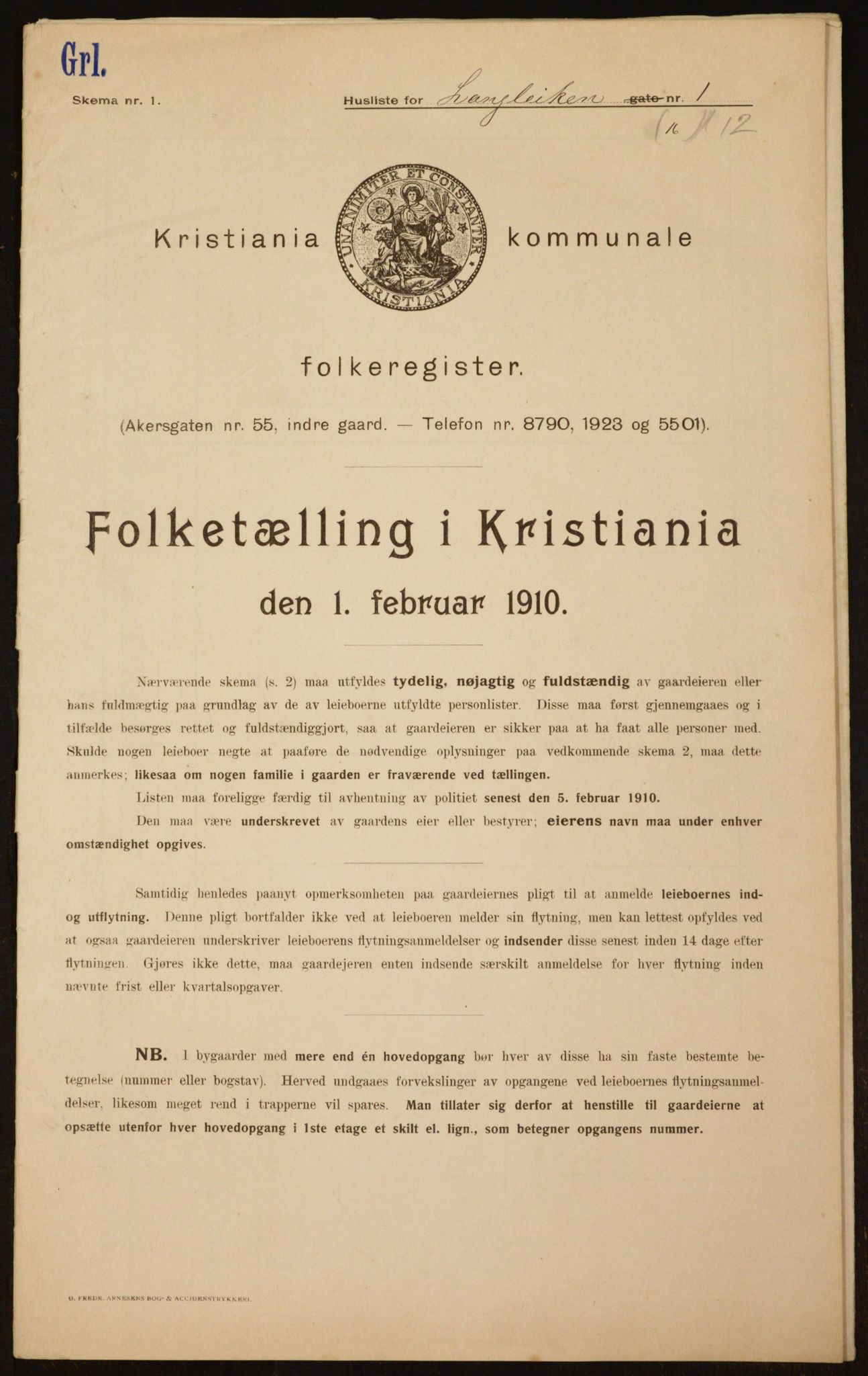 OBA, Kommunal folketelling 1.2.1910 for Kristiania, 1910, s. 54886
