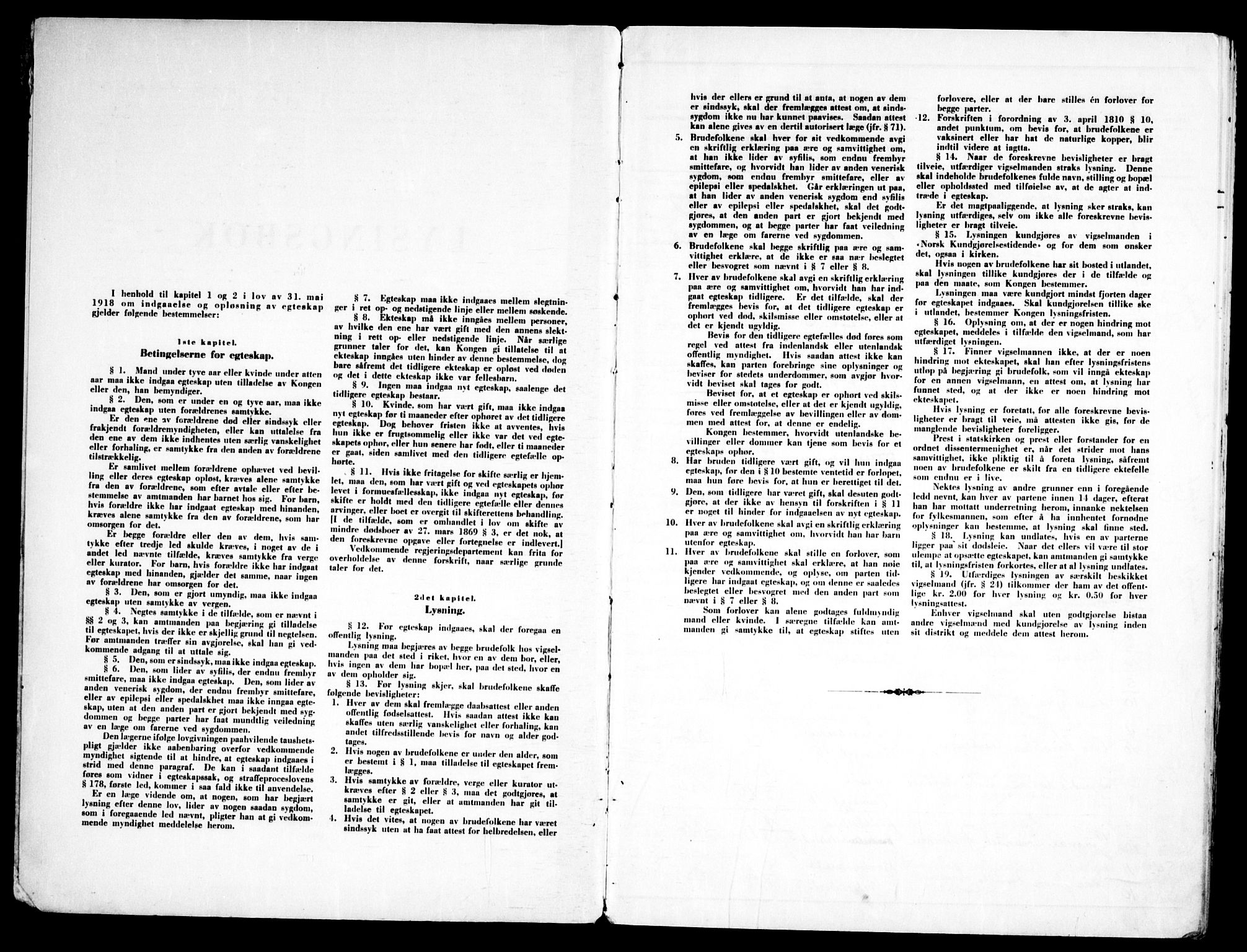 Kampen prestekontor Kirkebøker, SAO/A-10853/H/Ha/L0008: Lysningsprotokoll nr. 8, 1946-1956