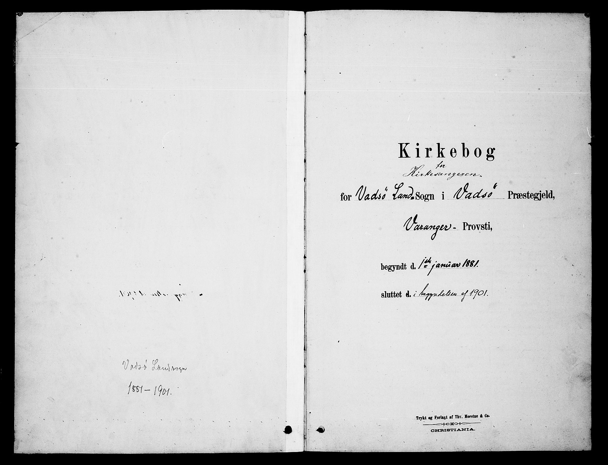 Vadsø sokneprestkontor, SATØ/S-1325/H/Hb/L0003klokker: Klokkerbok nr. 3, 1881-1901