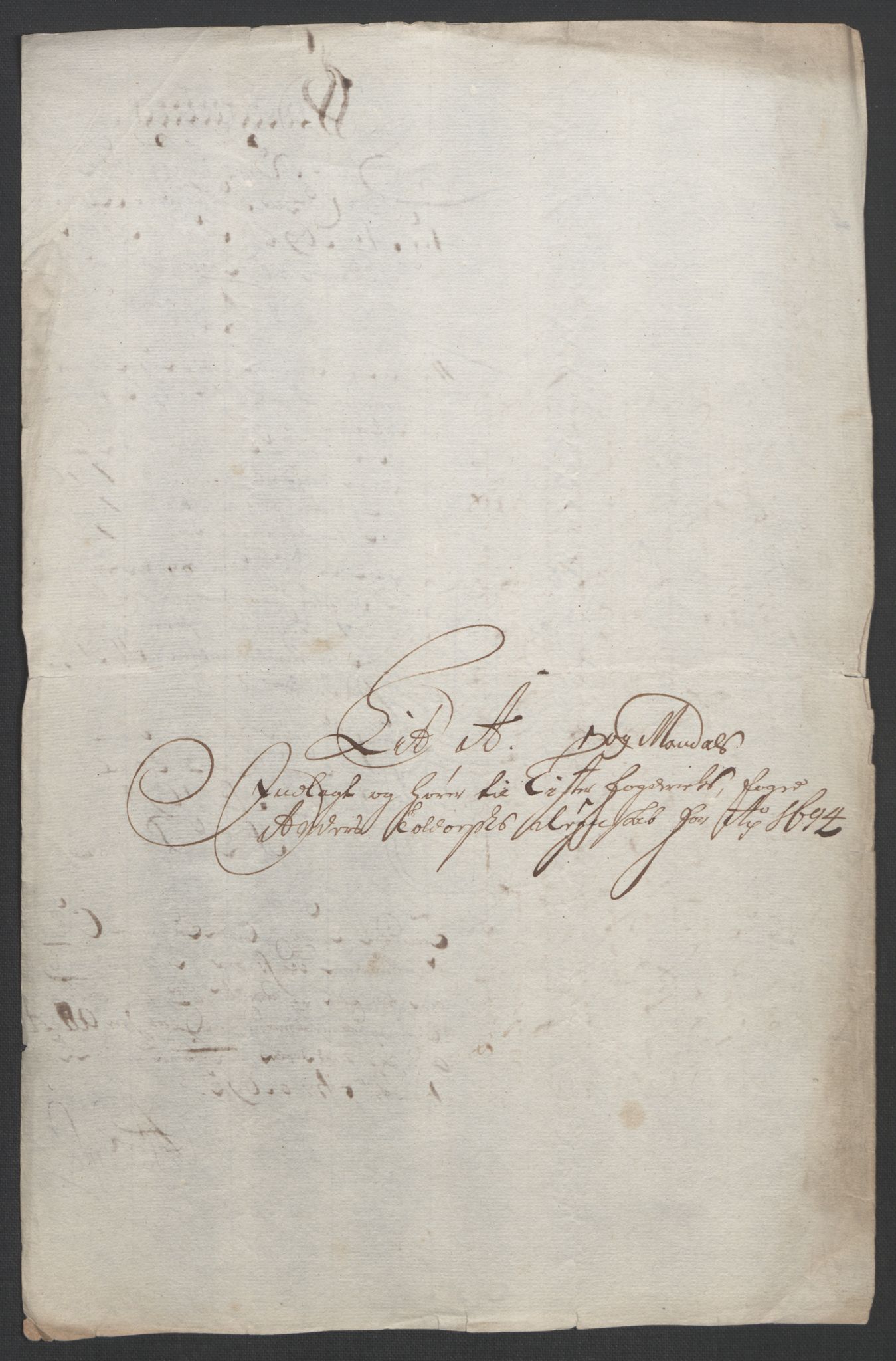 Rentekammeret inntil 1814, Reviderte regnskaper, Fogderegnskap, RA/EA-4092/R43/L2545: Fogderegnskap Lista og Mandal, 1694-1695, s. 36