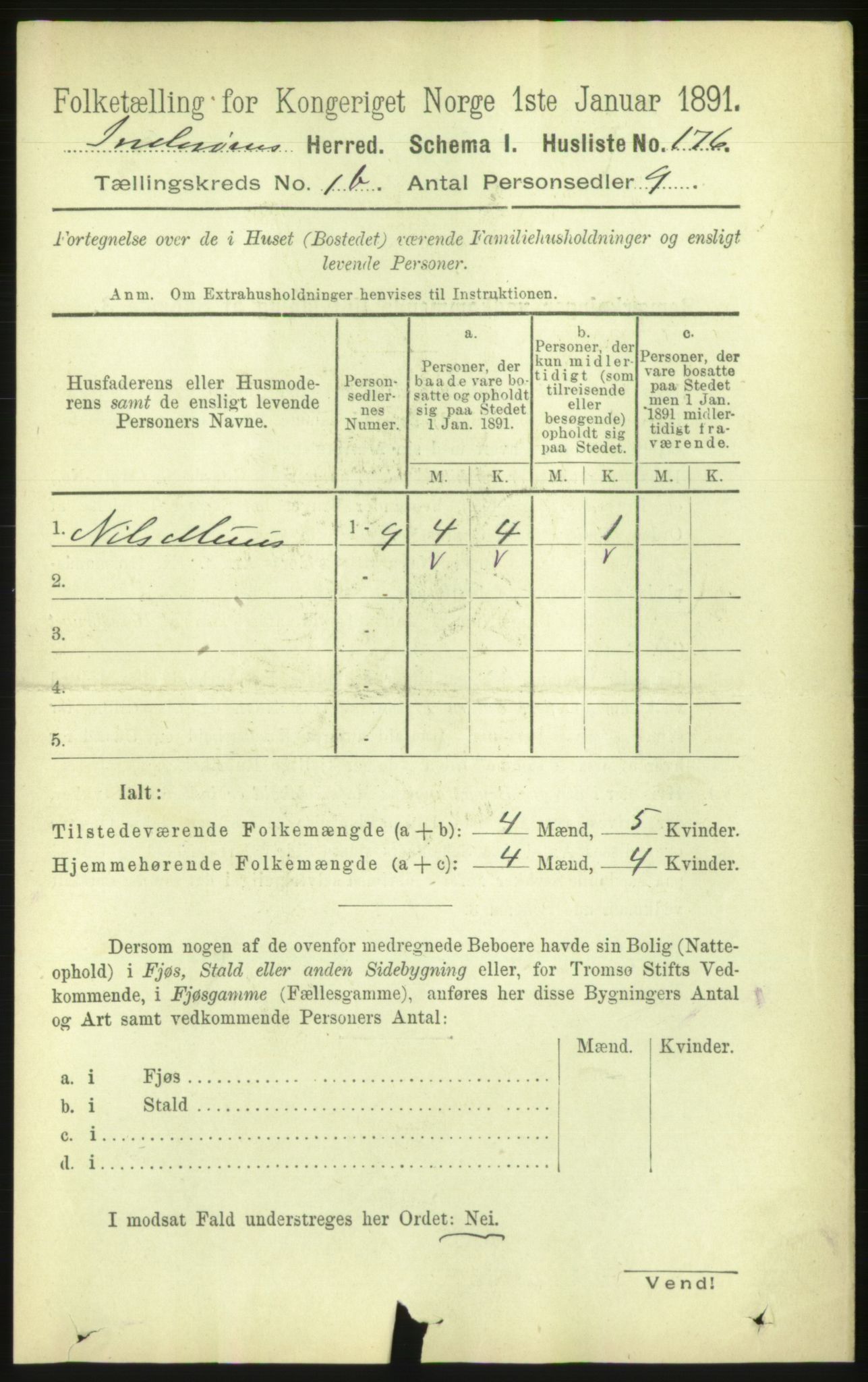 RA, Folketelling 1891 for 1729 Inderøy herred, 1891, s. 211