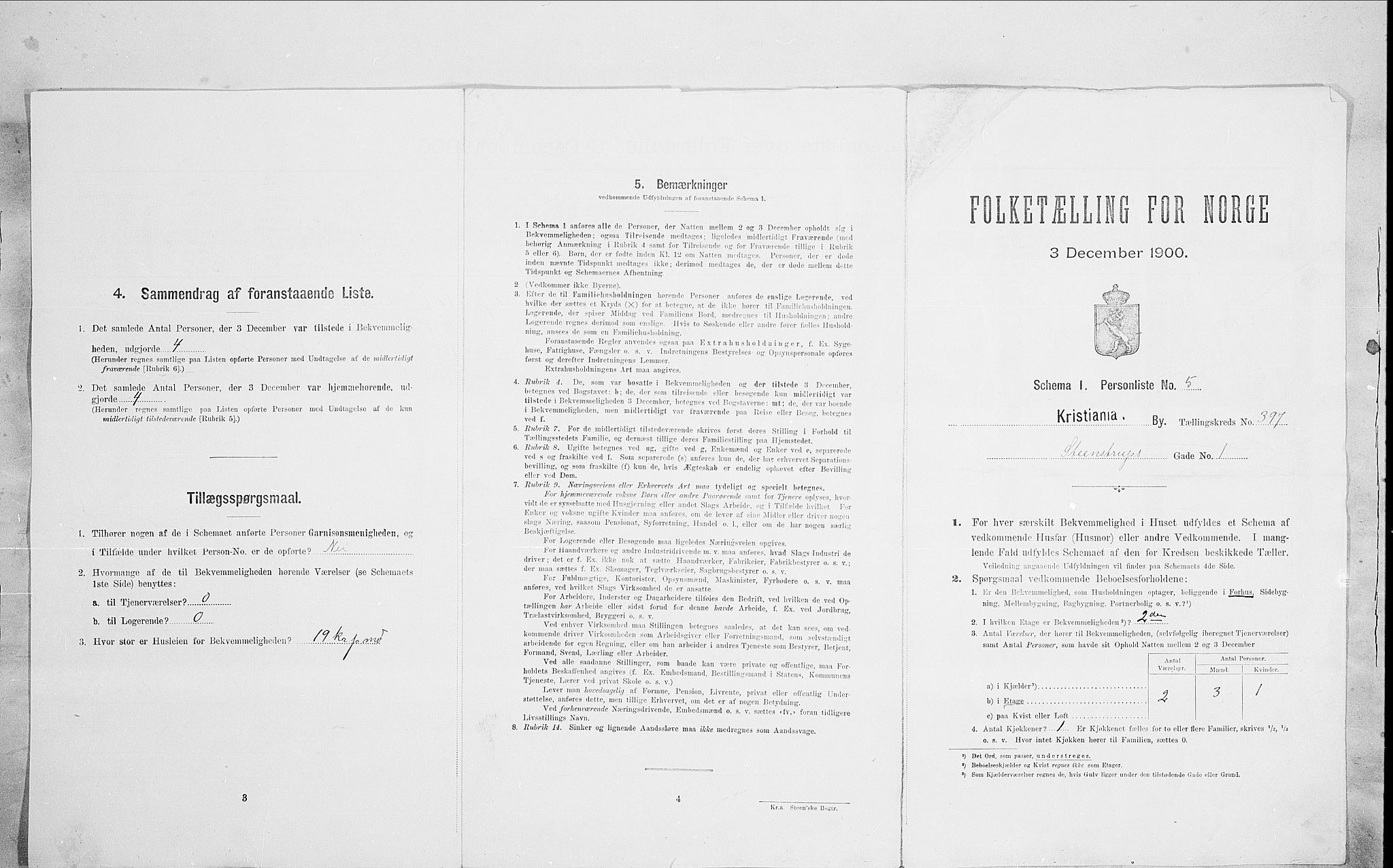 SAO, Folketelling 1900 for 0301 Kristiania kjøpstad, 1900, s. 90247