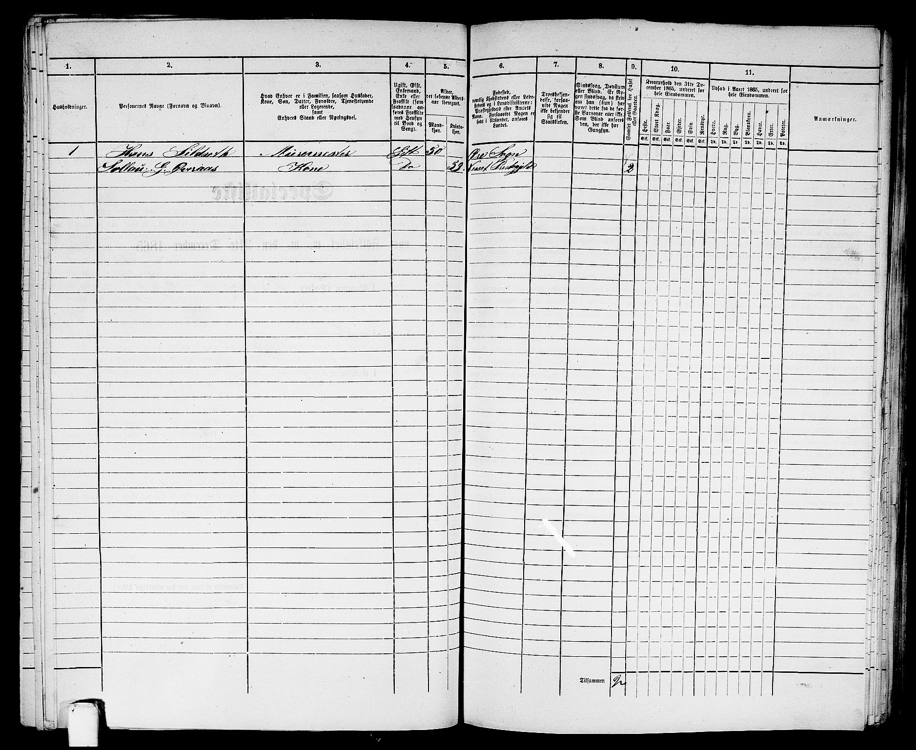 RA, Folketelling 1865 for 1503B Kristiansund prestegjeld, Kristiansund kjøpstad, 1865, s. 741