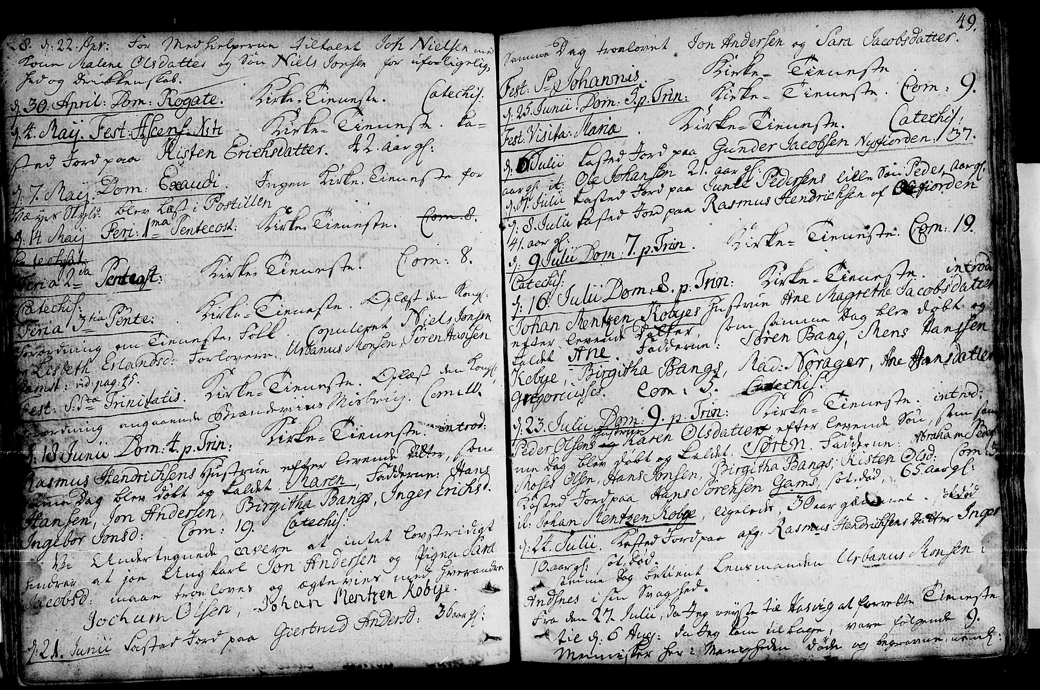 Loppa sokneprestkontor, AV/SATØ-S-1339/H/Ha/L0001kirke: Ministerialbok nr. 1 /1, 1753-1784, s. 48-49