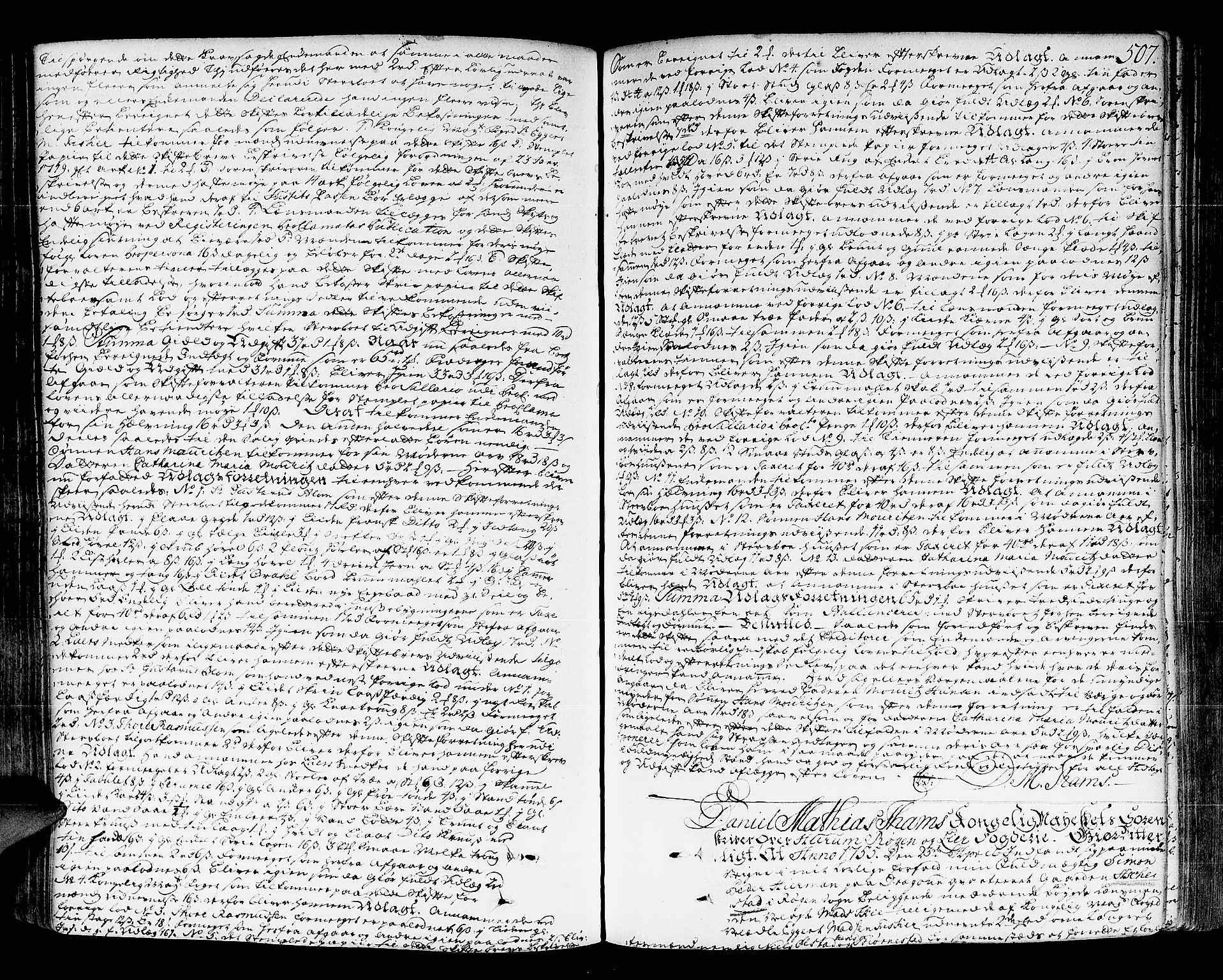 Lier, Røyken og Hurum sorenskriveri, AV/SAKO-A-89/H/Hc/L0004: Skifteprotokoll, 1745-1761, s. 506b-507a