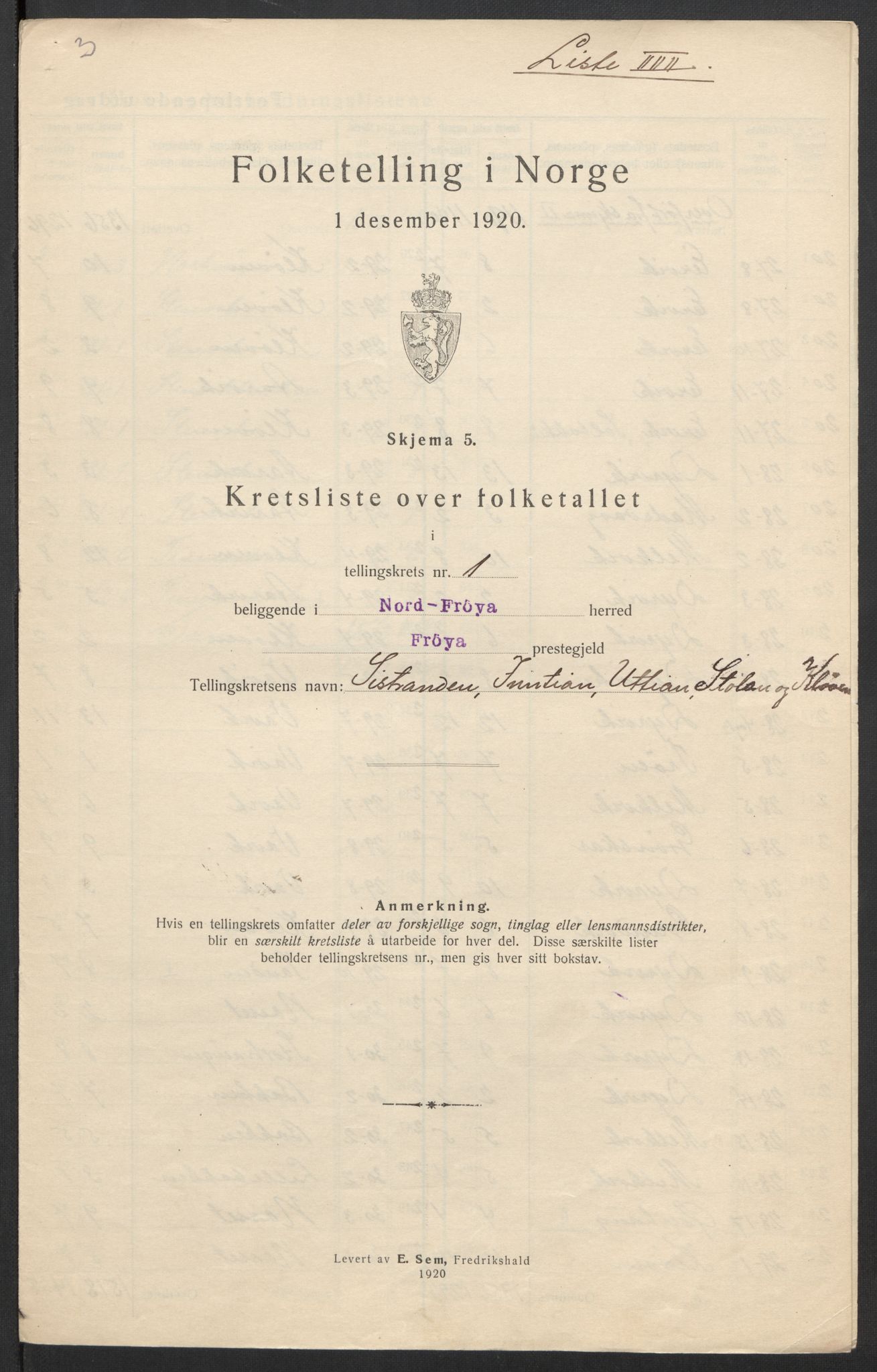 SAT, Folketelling 1920 for 1620 Nord-Frøya herred, 1920, s. 12