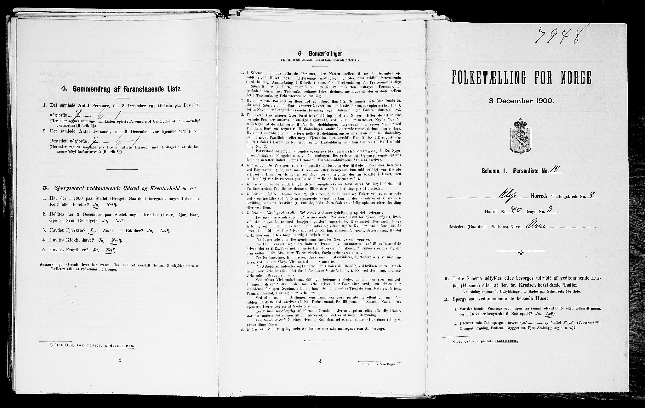 SAST, Folketelling 1900 for 1120 Klepp herred, 1900, s. 747
