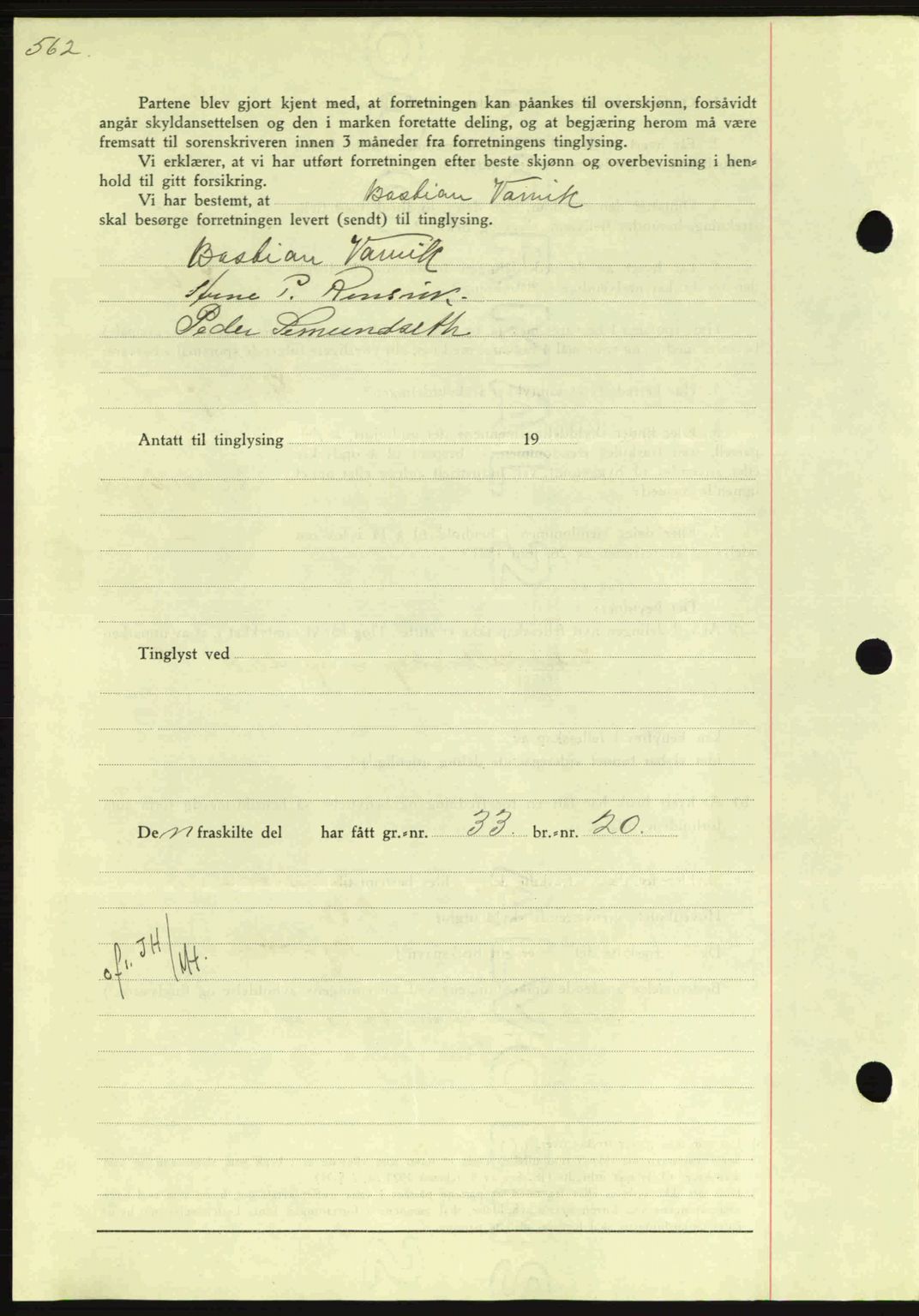 Nordmøre sorenskriveri, AV/SAT-A-4132/1/2/2Ca: Pantebok nr. A86, 1939-1939, Dagboknr: 1801/1939