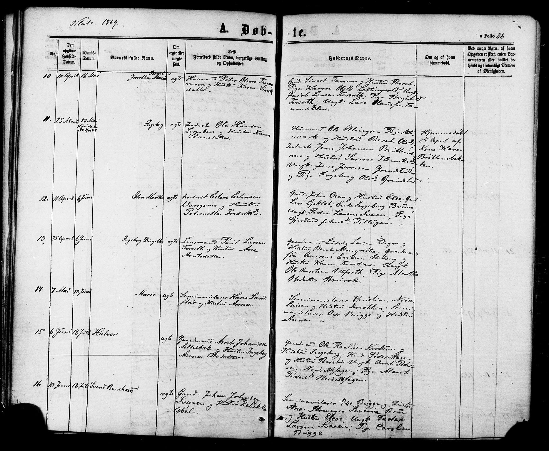 Ministerialprotokoller, klokkerbøker og fødselsregistre - Sør-Trøndelag, SAT/A-1456/618/L0442: Ministerialbok nr. 618A06 /1, 1863-1879, s. 26