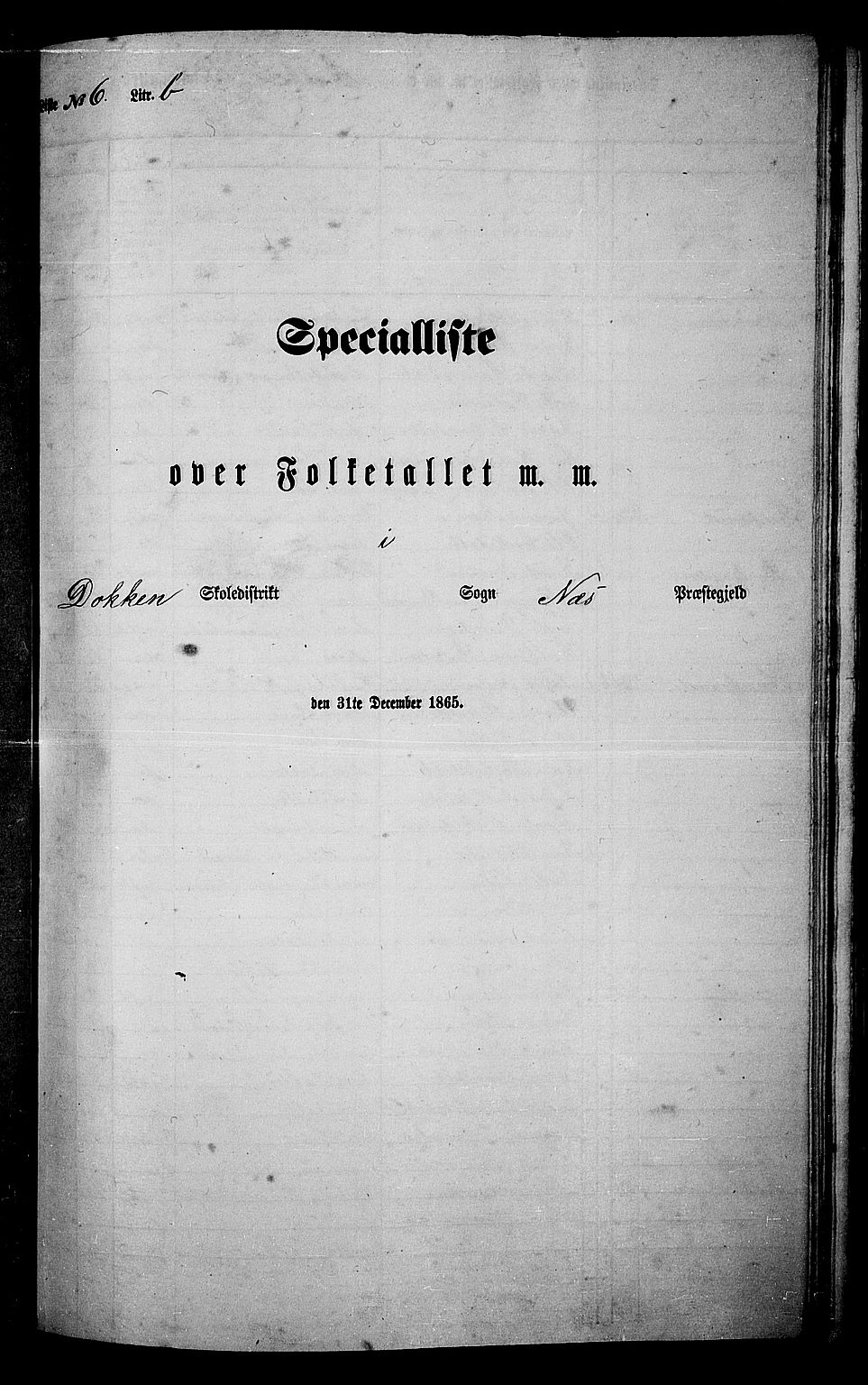 RA, Folketelling 1865 for 0616P Nes prestegjeld, 1865, s. 139