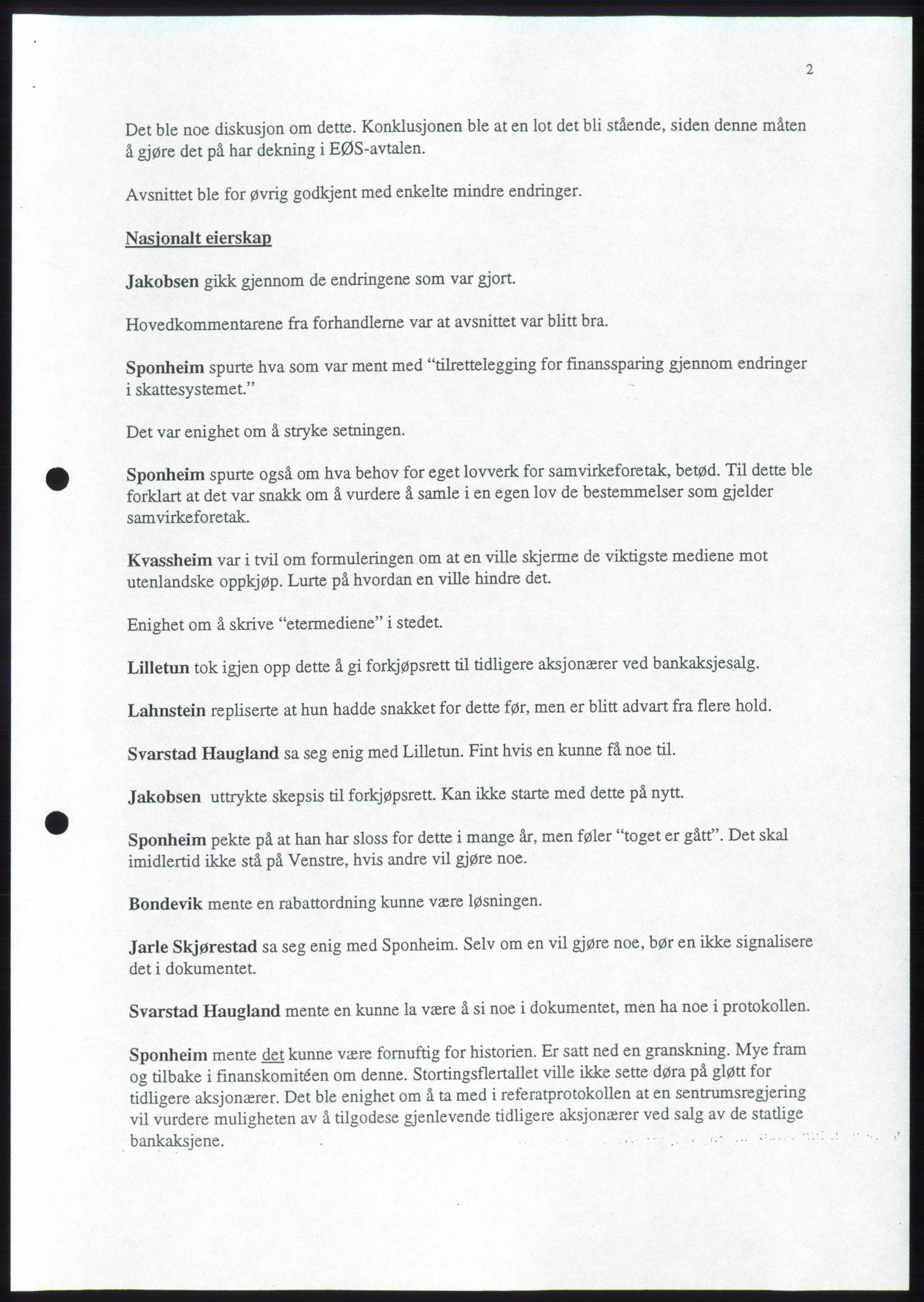 Forhandlingene mellom Kristelig Folkeparti, Senterpartiet og Venstre om dannelse av regjering, RA/PA-1073/A/L0001: Forhandlingsprotokoller, 1997, s. 116