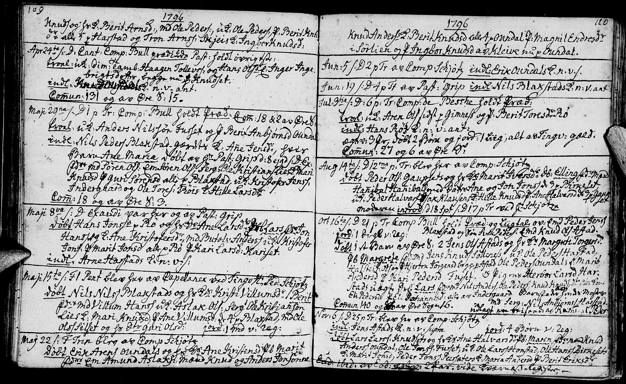 Ministerialprotokoller, klokkerbøker og fødselsregistre - Møre og Romsdal, AV/SAT-A-1454/584/L0962: Ministerialbok nr. 584A02, 1765-1812, s. 109-110