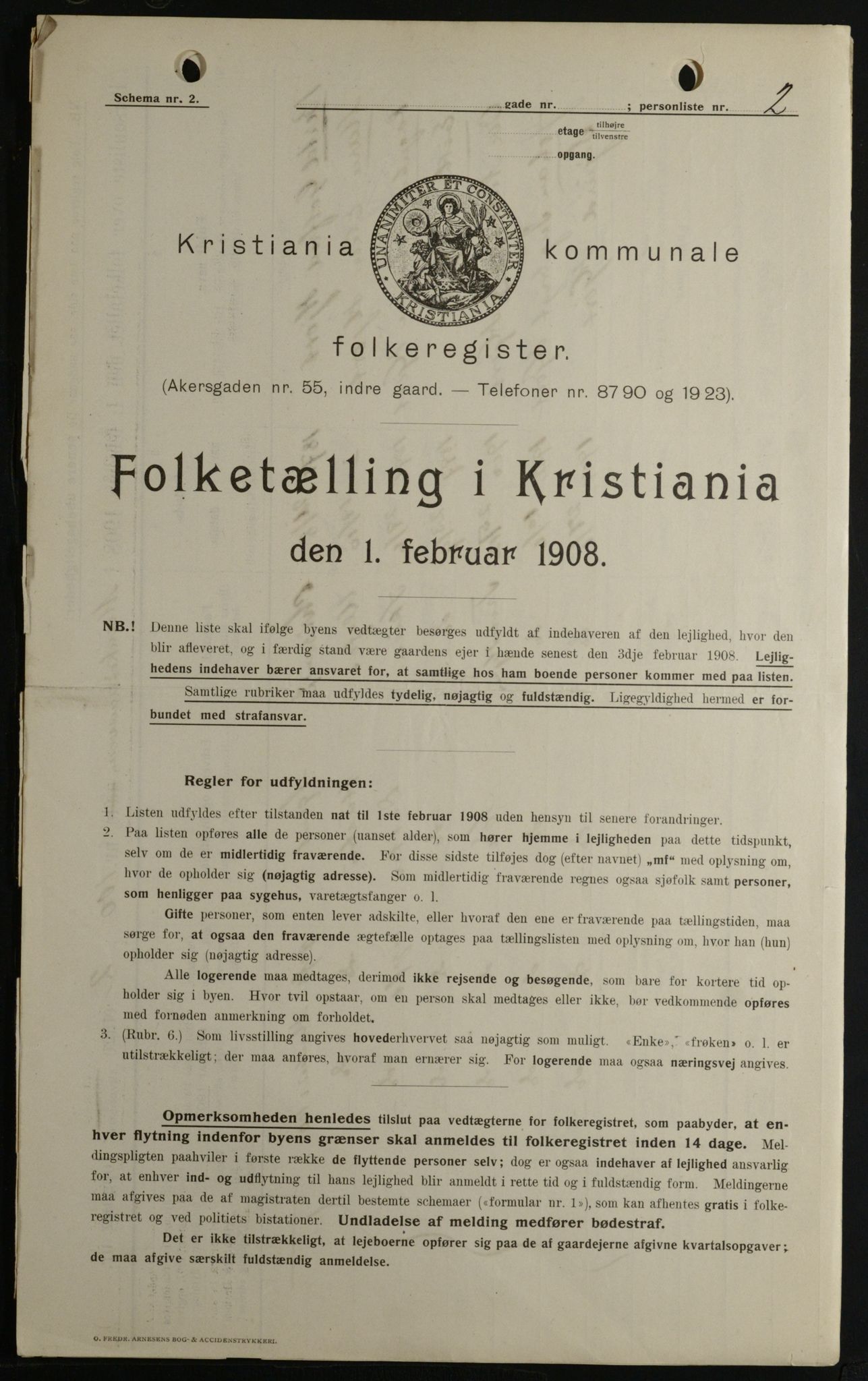 OBA, Kommunal folketelling 1.2.1908 for Kristiania kjøpstad, 1908, s. 60825