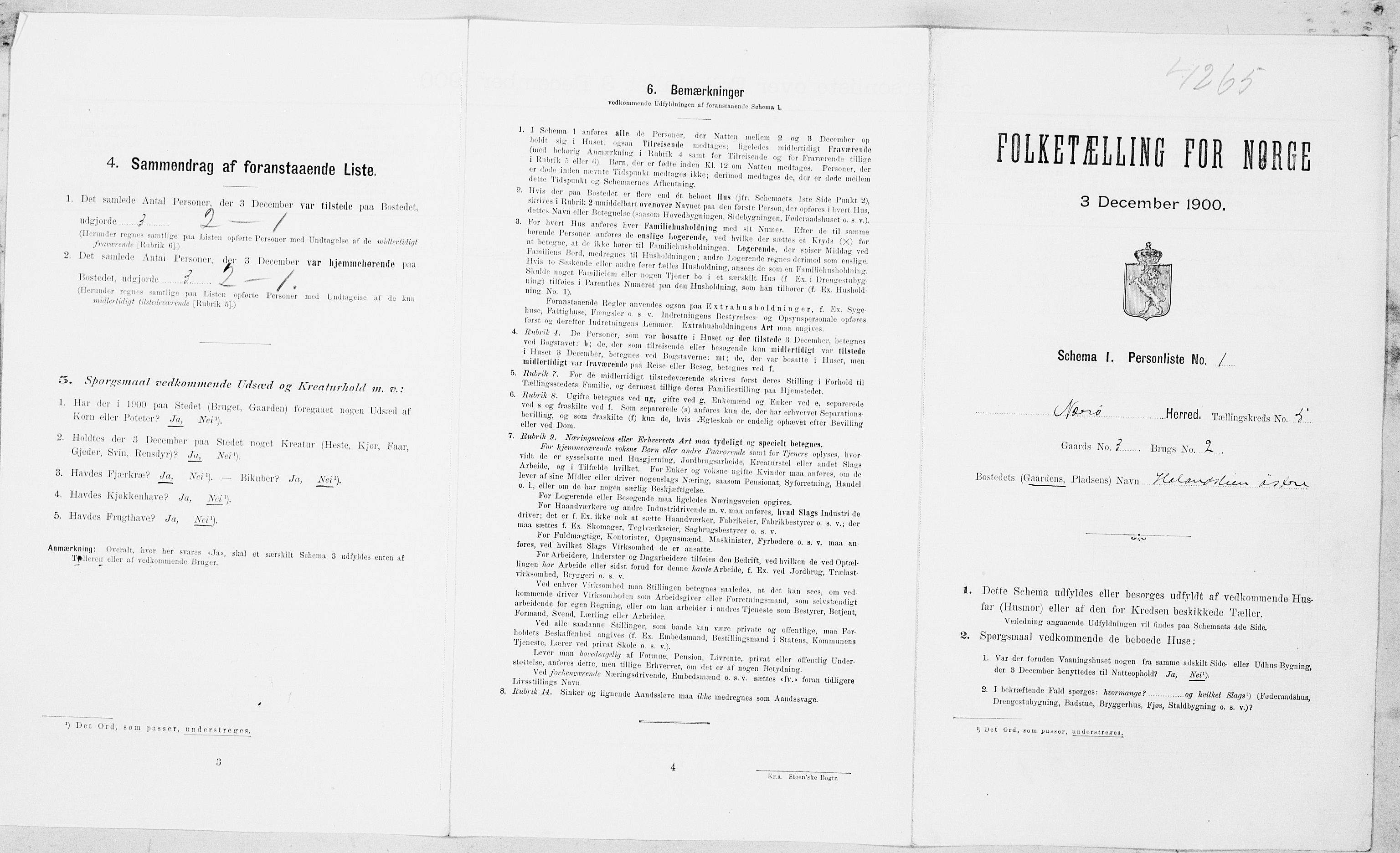 SAT, Folketelling 1900 for 1751 Nærøy herred, 1900, s. 417