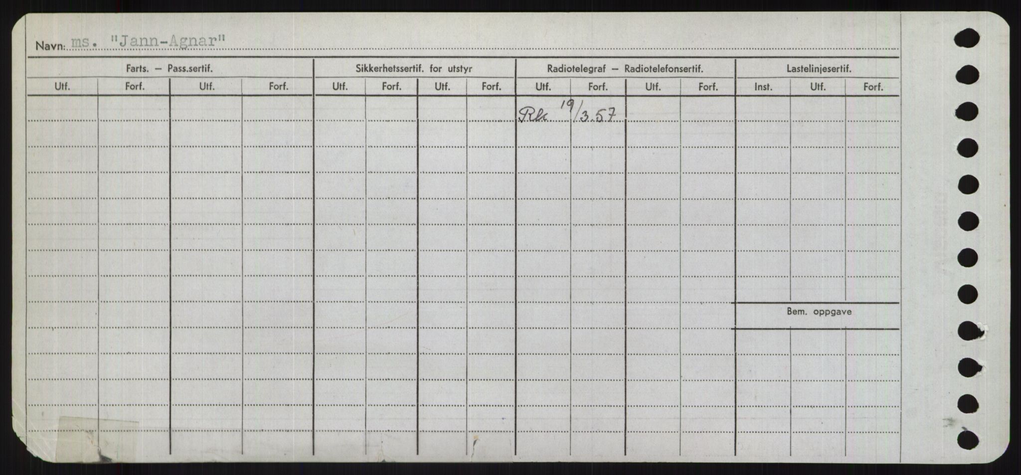 Sjøfartsdirektoratet med forløpere, Skipsmålingen, RA/S-1627/H/Ha/L0003/0001: Fartøy, Hilm-Mar / Fartøy, Hilm-Kol, s. 454