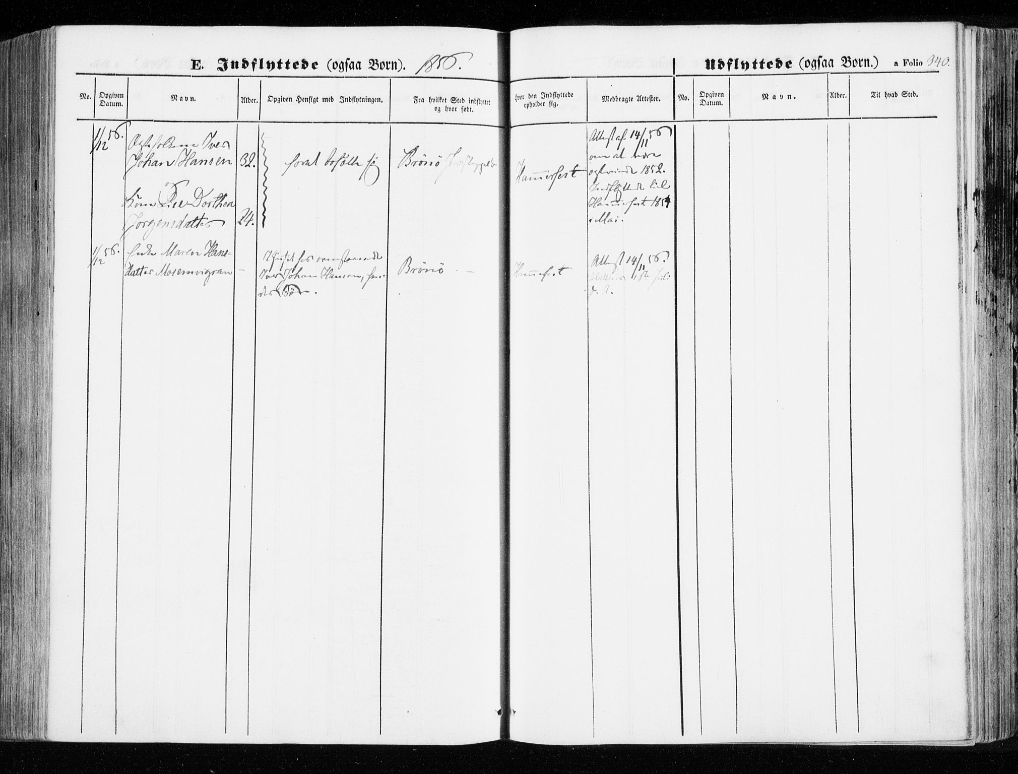 Hammerfest sokneprestkontor, AV/SATØ-S-1347/H/Ha/L0004.kirke: Ministerialbok nr. 4, 1843-1856, s. 340