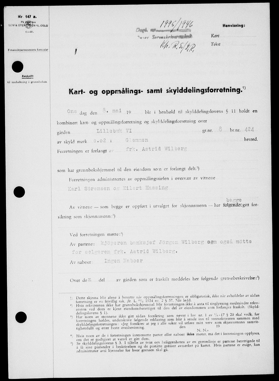Onsøy sorenskriveri, SAO/A-10474/G/Ga/Gab/L0017: Pantebok nr. II A-17, 1946-1946, Dagboknr: 1995/1946