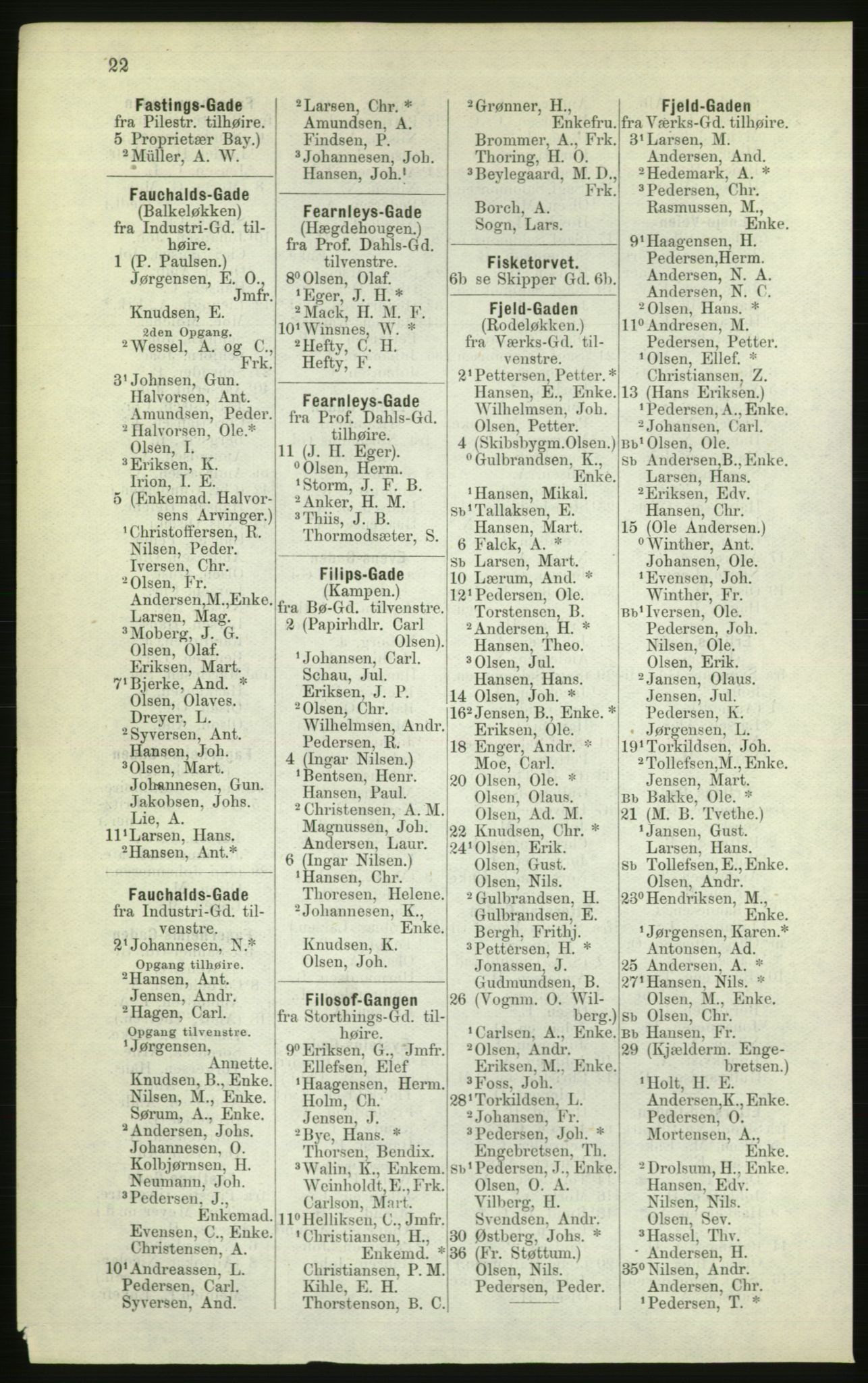 Kristiania/Oslo adressebok, PUBL/-, 1882, s. 22