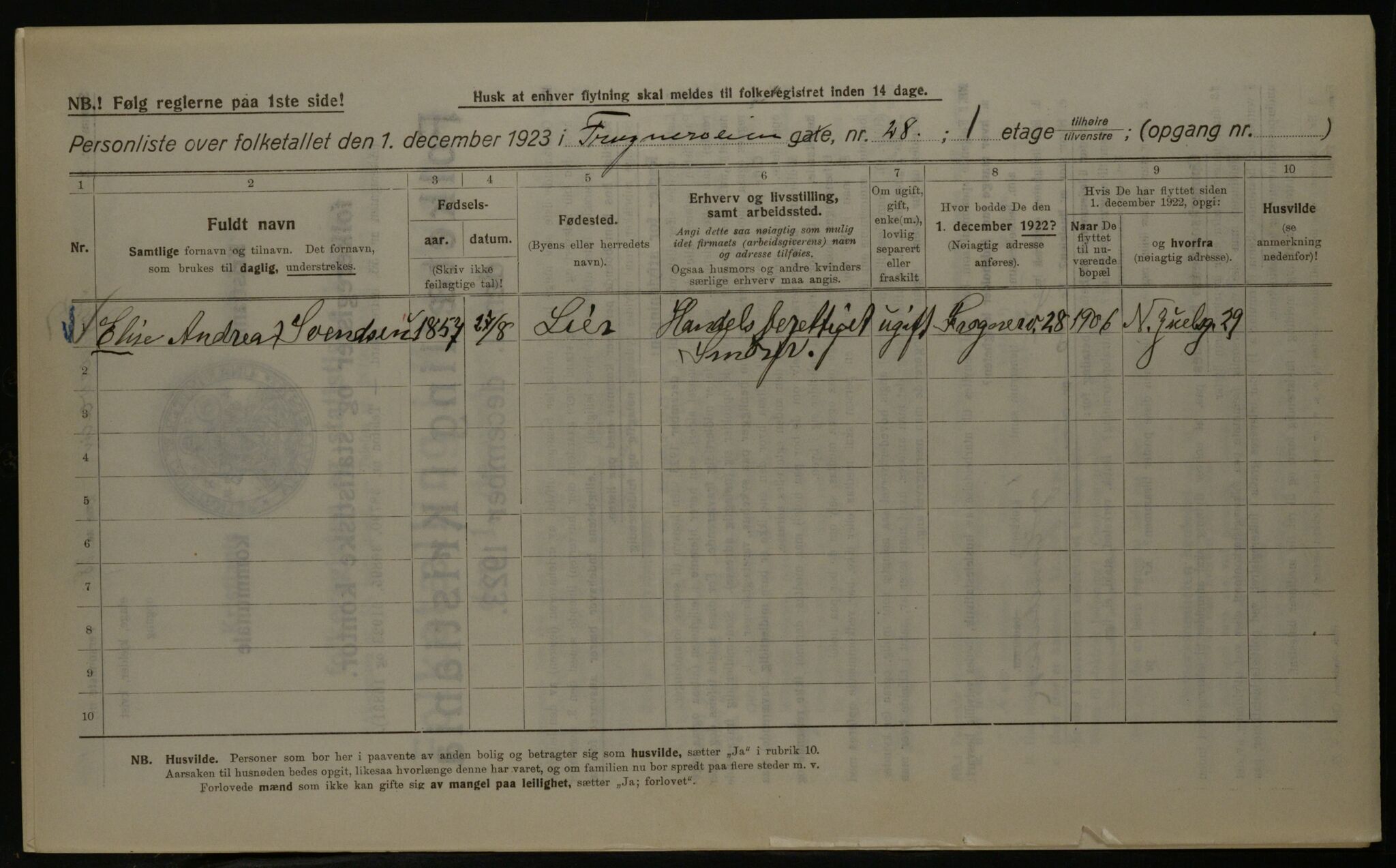 OBA, Kommunal folketelling 1.12.1923 for Kristiania, 1923, s. 30942