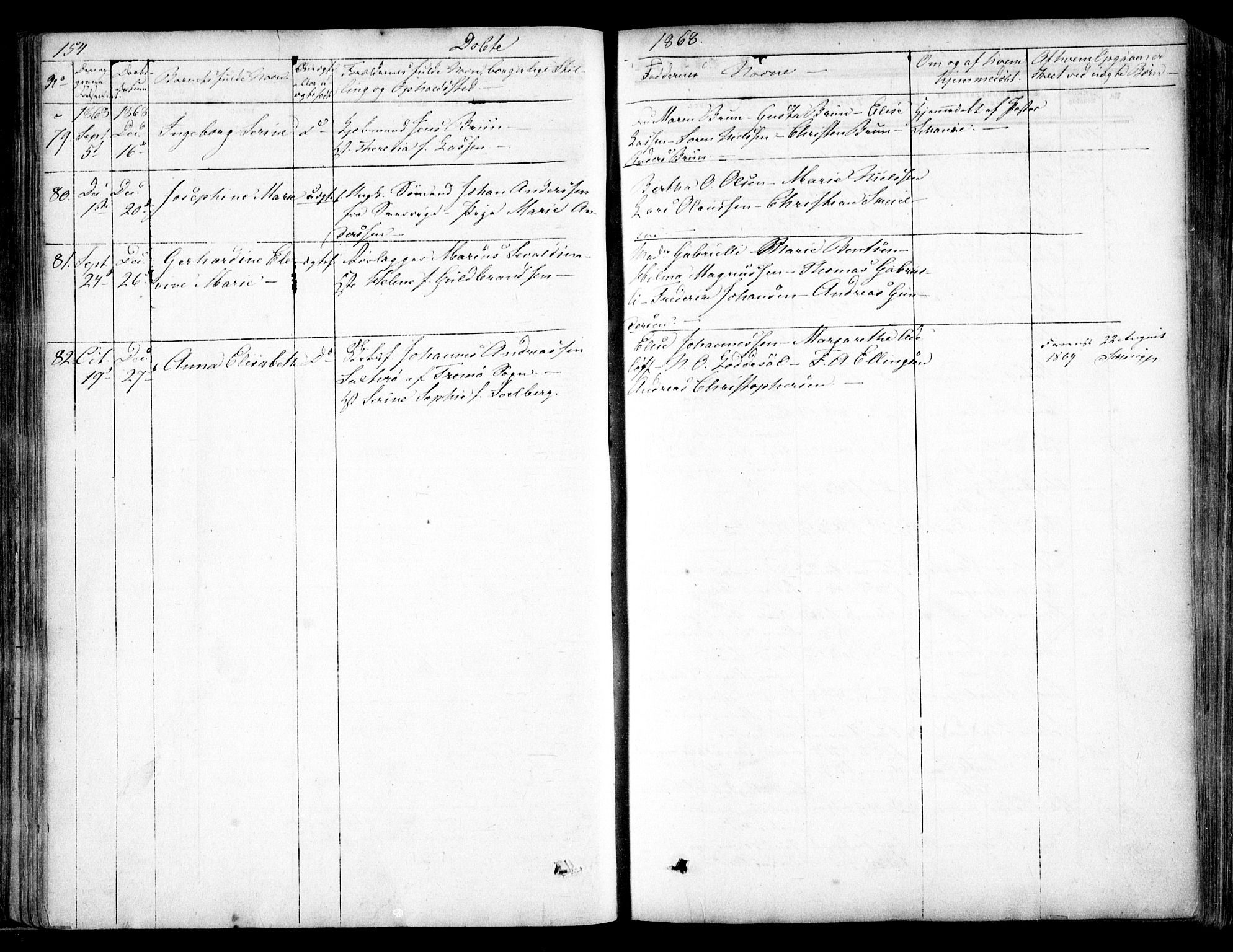 Arendal sokneprestkontor, Trefoldighet, AV/SAK-1111-0040/F/Fa/L0006: Ministerialbok nr. A 6, 1855-1868, s. 154