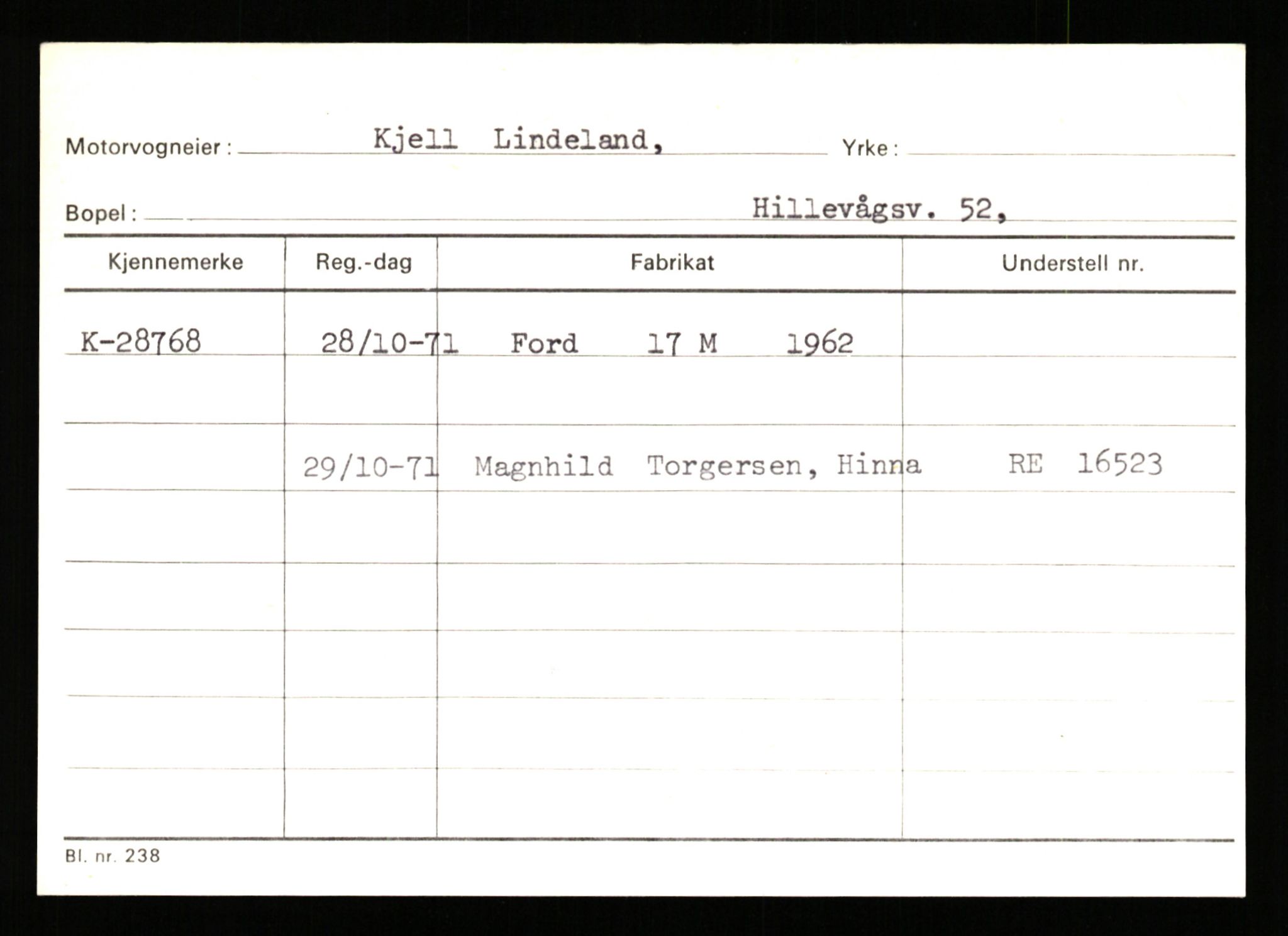 Stavanger trafikkstasjon, SAST/A-101942/0/G/L0005: Registreringsnummer: 23000 - 34245, 1930-1971, s. 1839