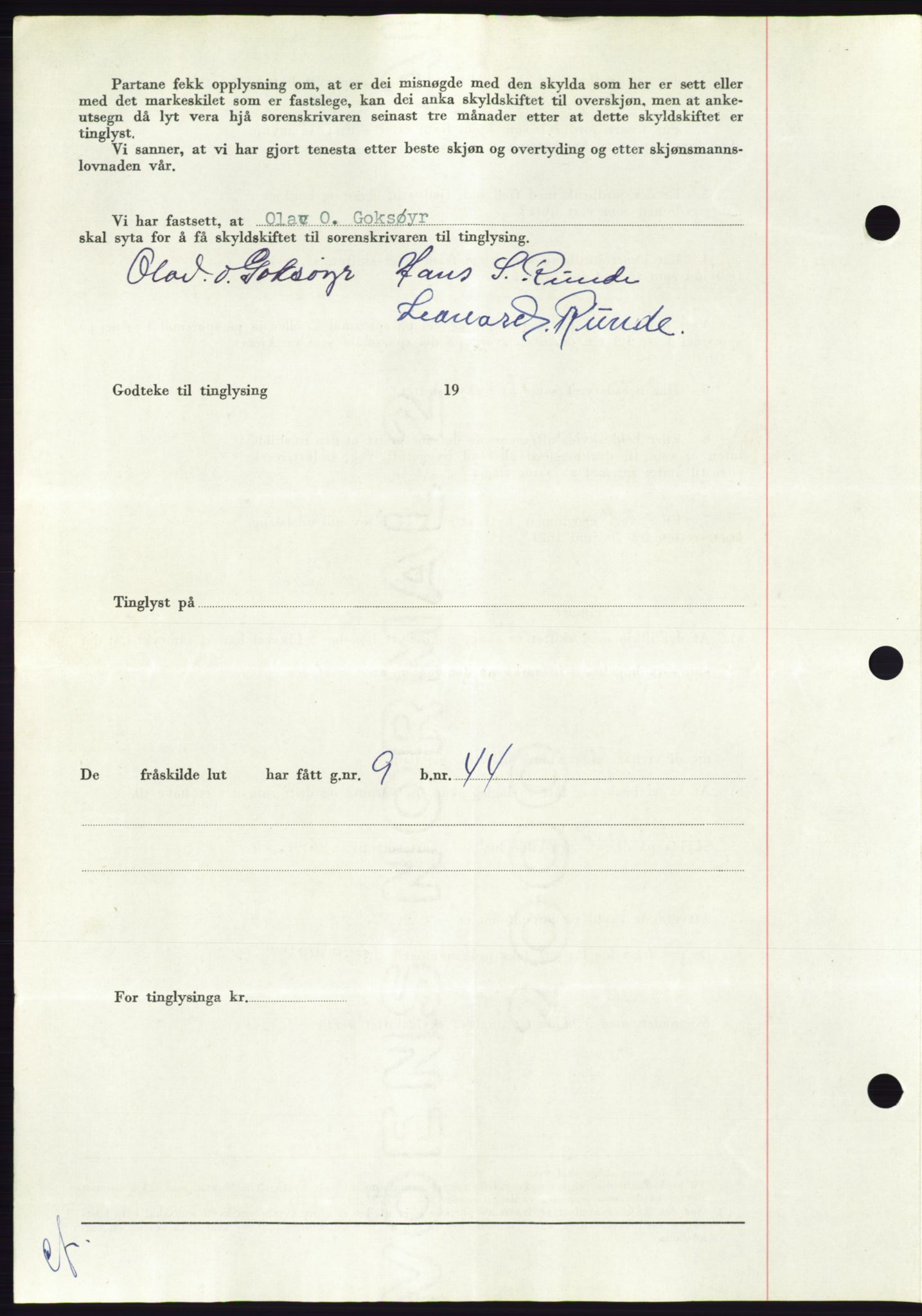 Søre Sunnmøre sorenskriveri, AV/SAT-A-4122/1/2/2C/L0090: Pantebok nr. 16A, 1951-1951, Dagboknr: 1932/1951