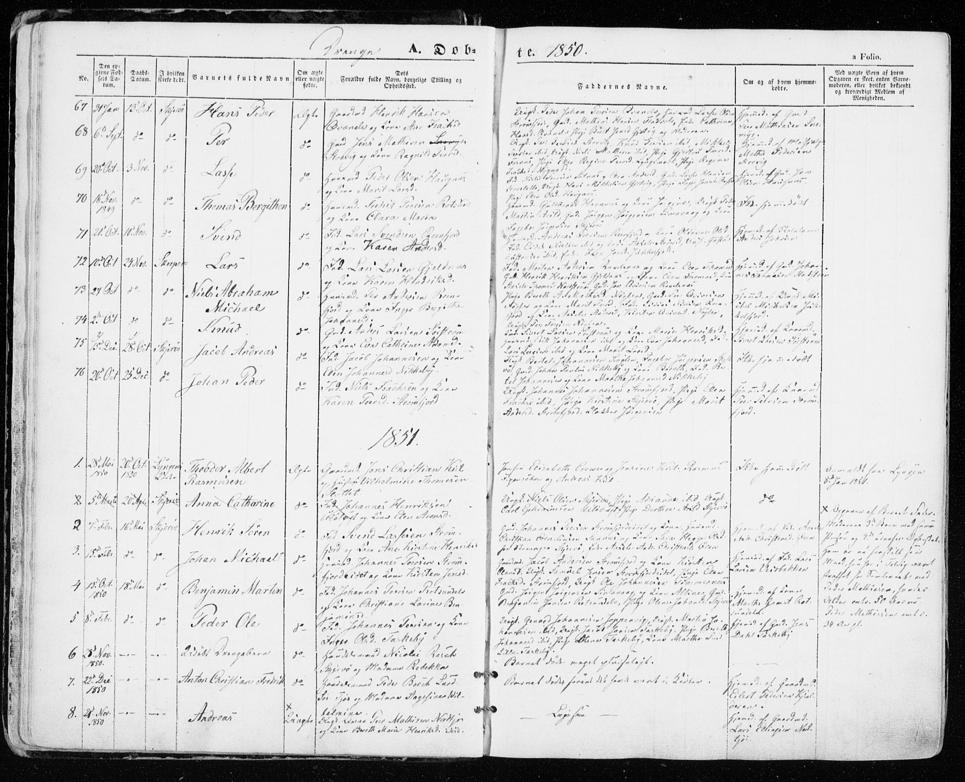 Skjervøy sokneprestkontor, AV/SATØ-S-1300/H/Ha/Haa/L0006kirke: Ministerialbok nr. 6, 1848-1859