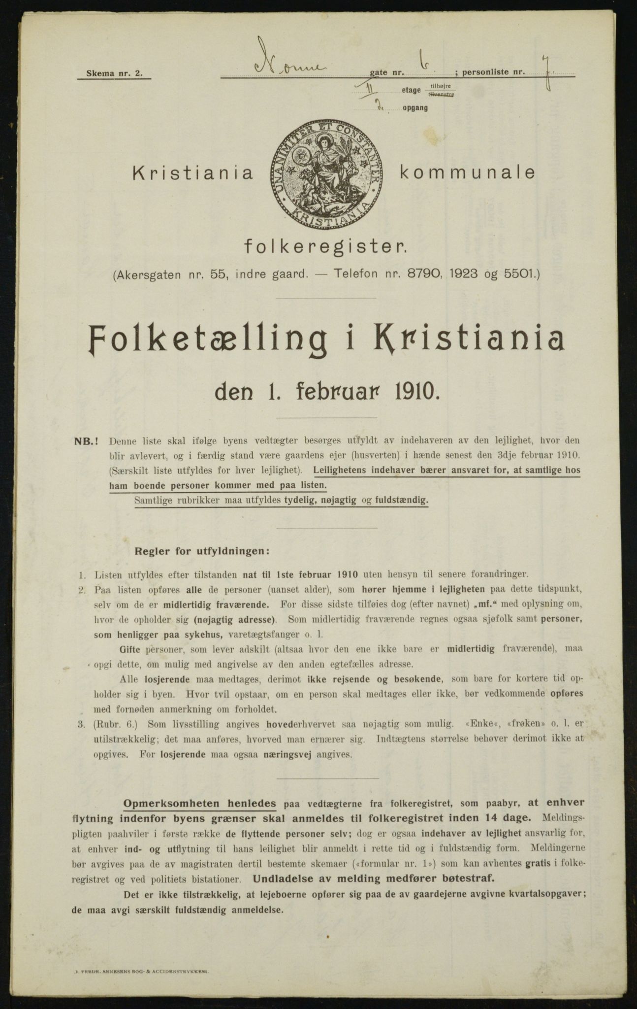 OBA, Kommunal folketelling 1.2.1910 for Kristiania, 1910, s. 68946