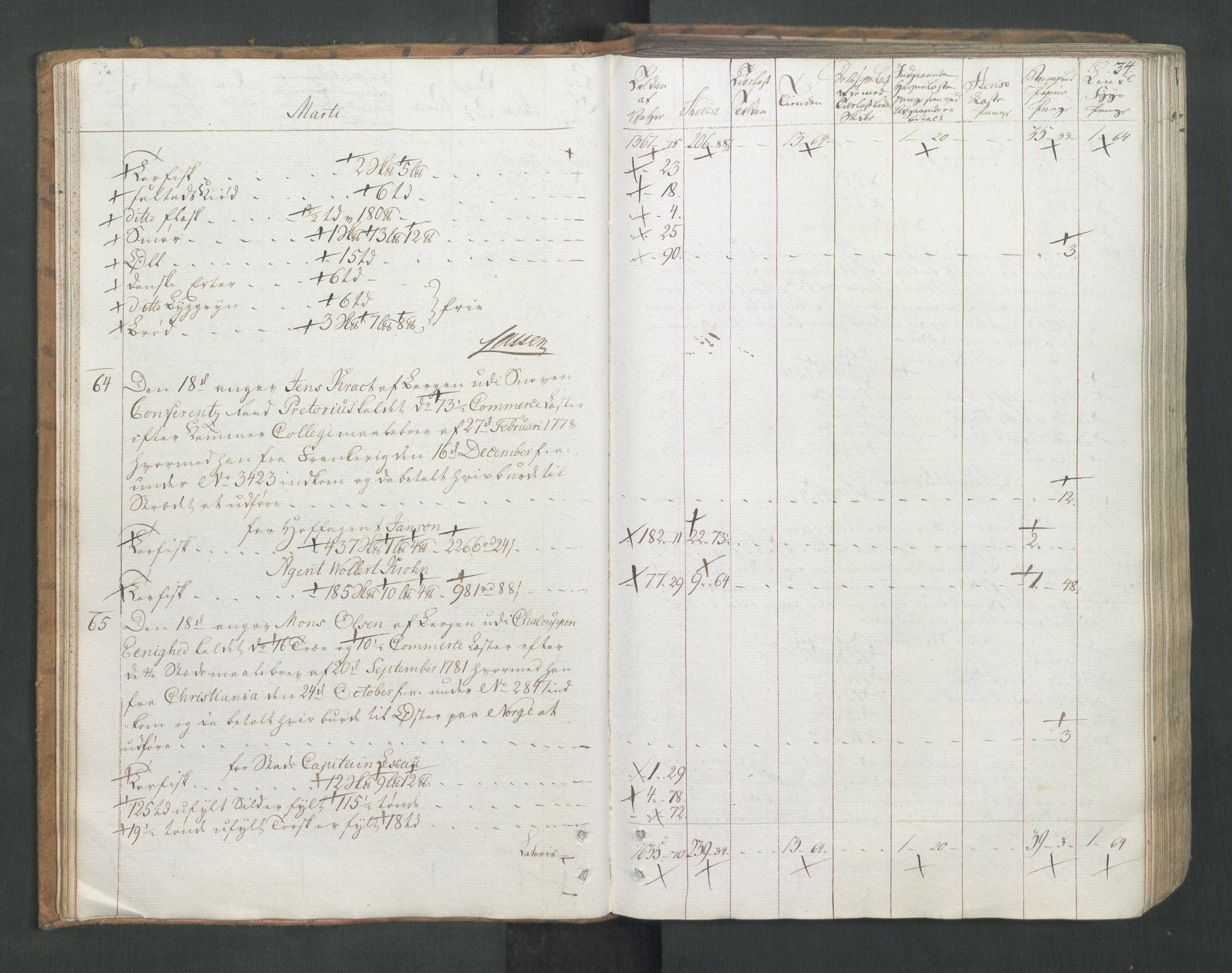 Generaltollkammeret, tollregnskaper, AV/RA-EA-5490/R26/L0277/0001: Tollregnskaper Bergen A / Utgående tollbok I, 1794, s. 33b-34a