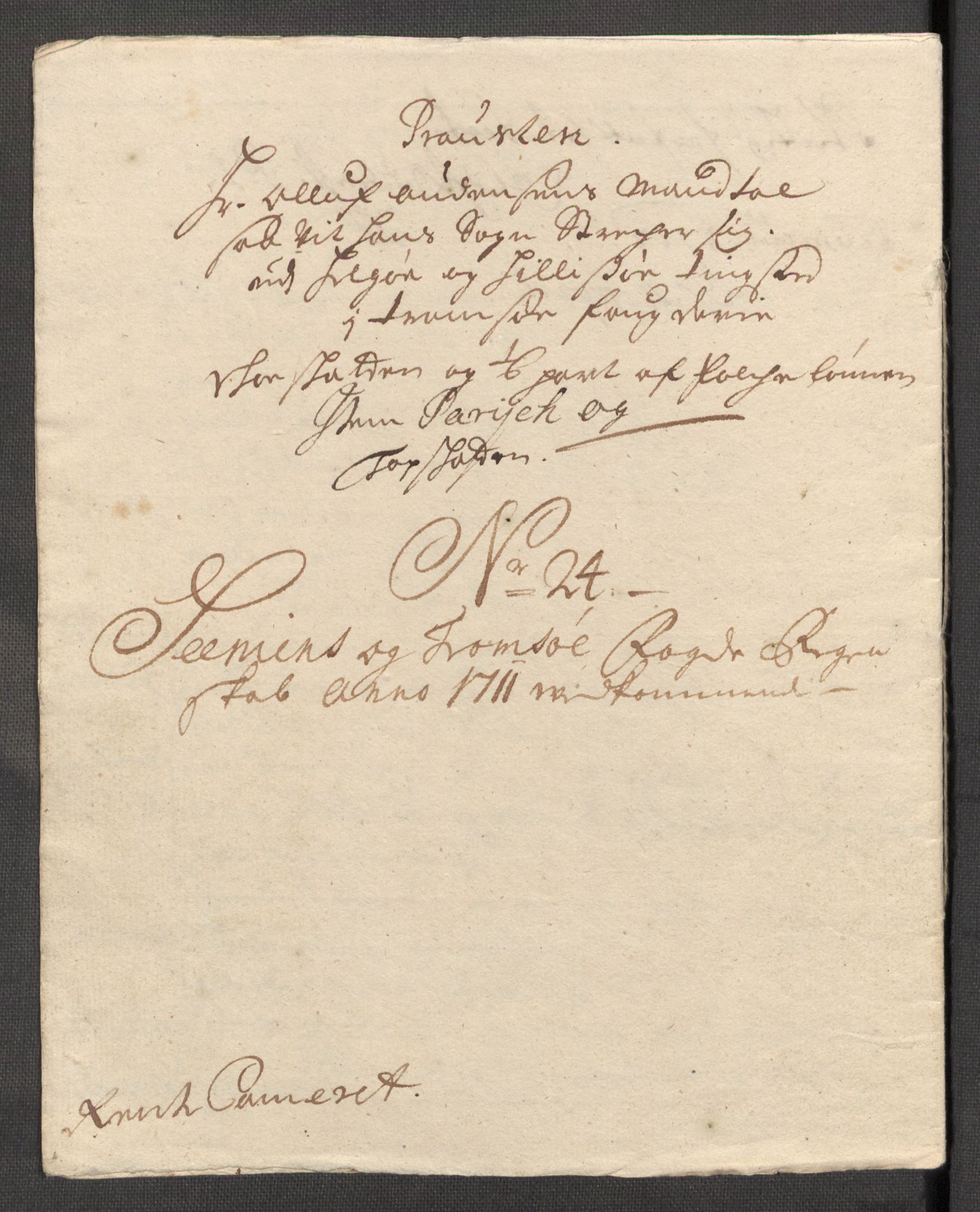 Rentekammeret inntil 1814, Reviderte regnskaper, Fogderegnskap, AV/RA-EA-4092/R68/L4758: Fogderegnskap Senja og Troms, 1711-1712, s. 180