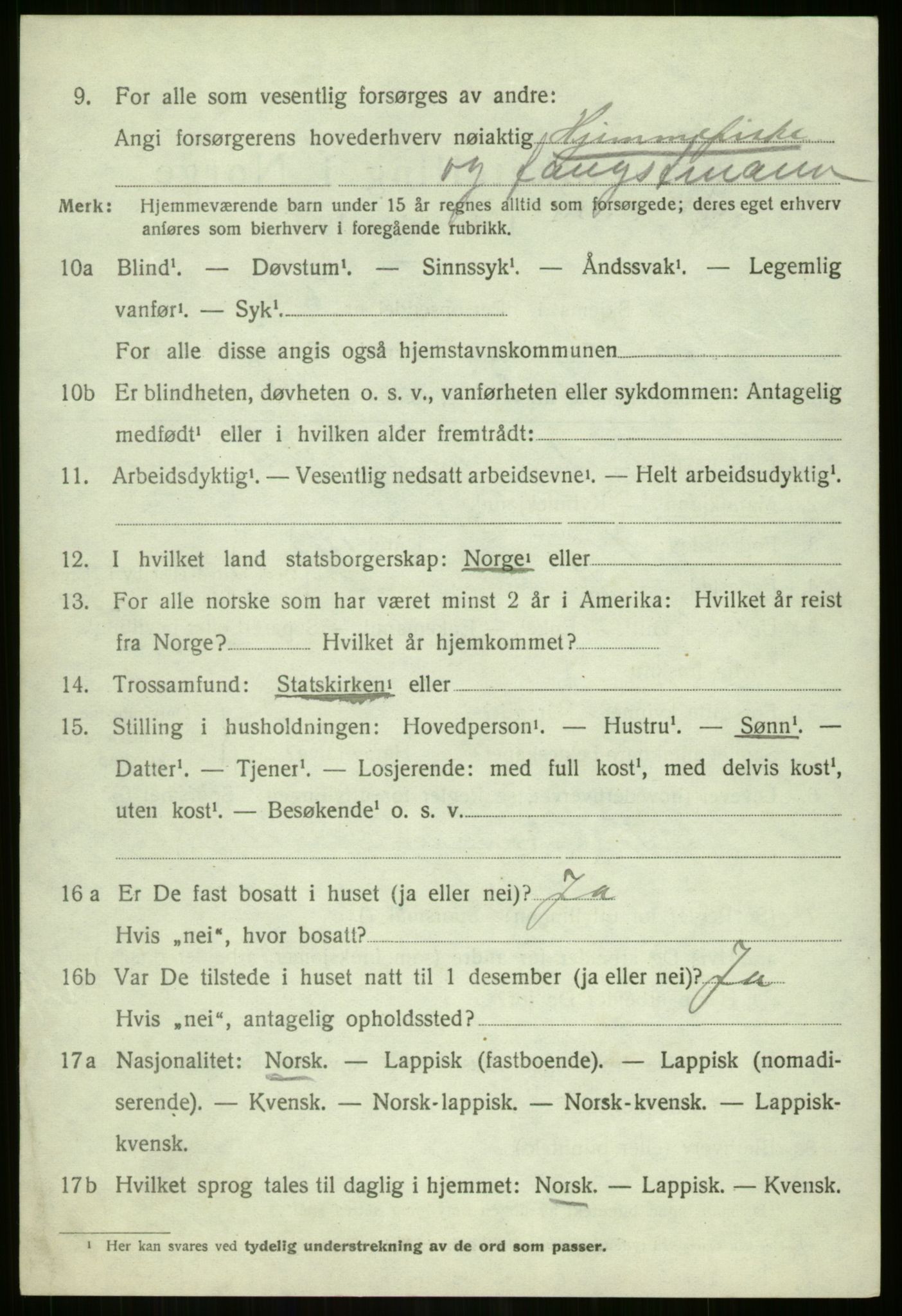 SATØ, Folketelling 1920 for 1934 Tromsøysund herred, 1920, s. 10191